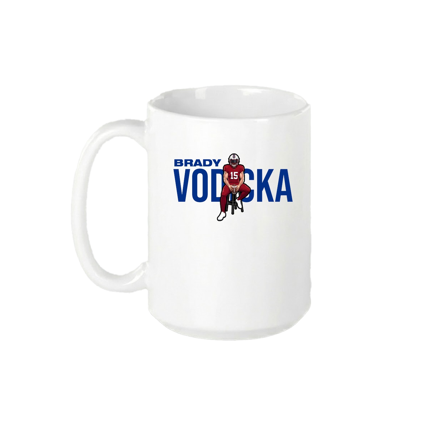 15oz Coffee Mug — Player Name in White