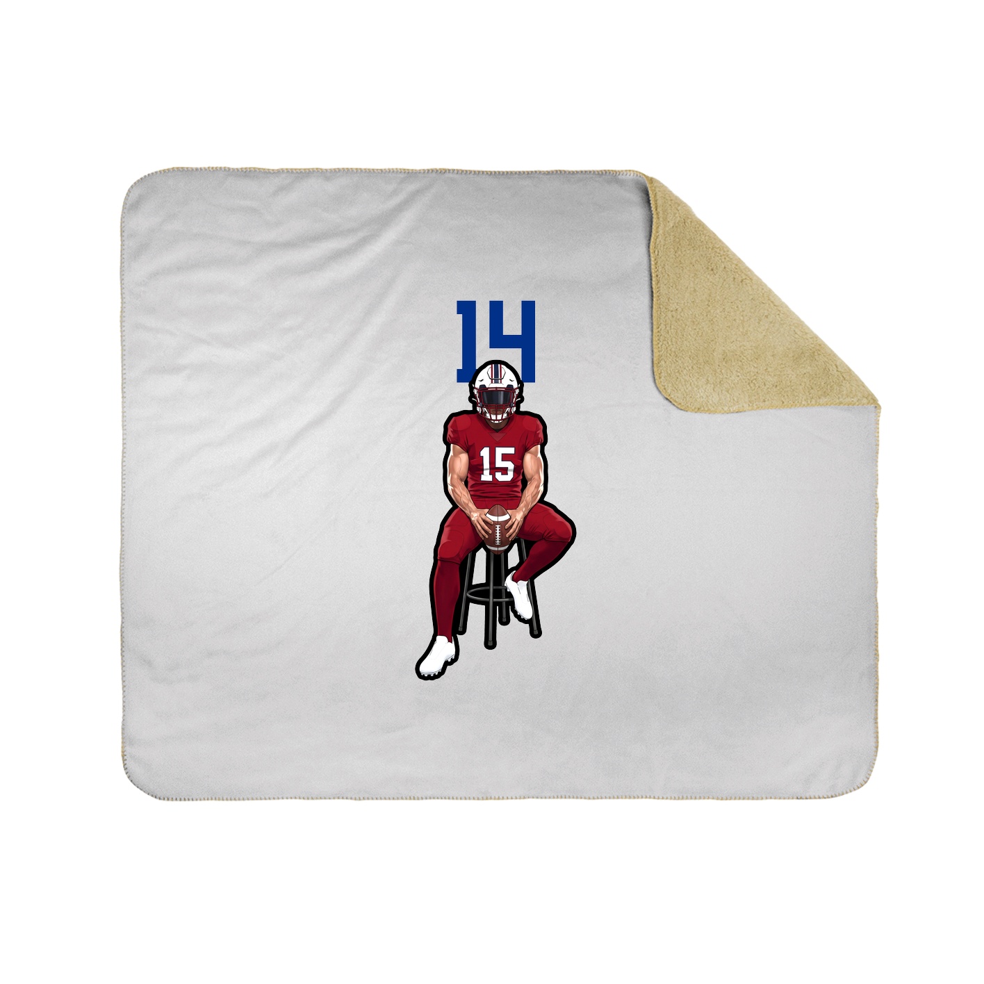 Throw Blanket — Number Top in White