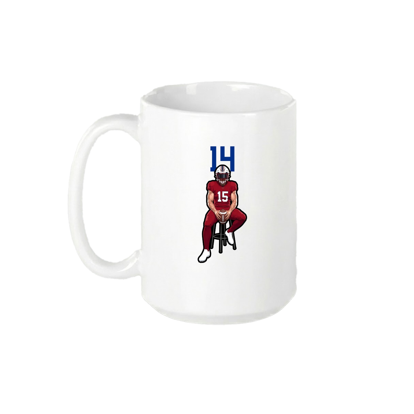 15oz Coffee Mug — Number Top in White