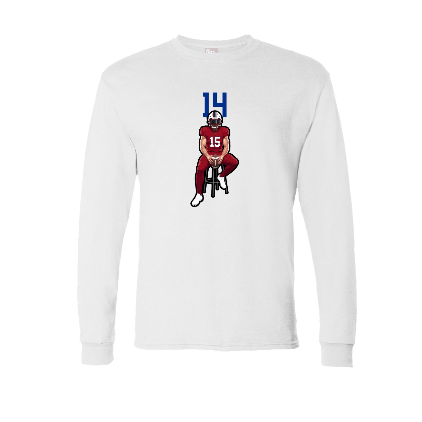 Long Sleeve Tee — Number Top in White