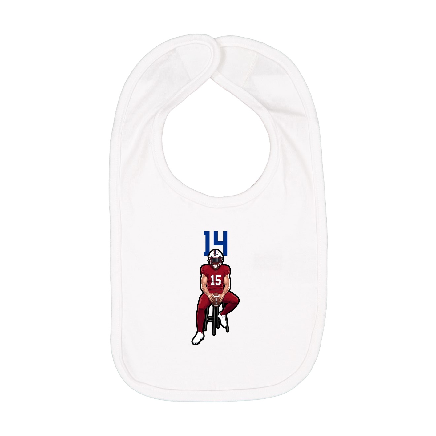 Infant Bib — Number Top in White