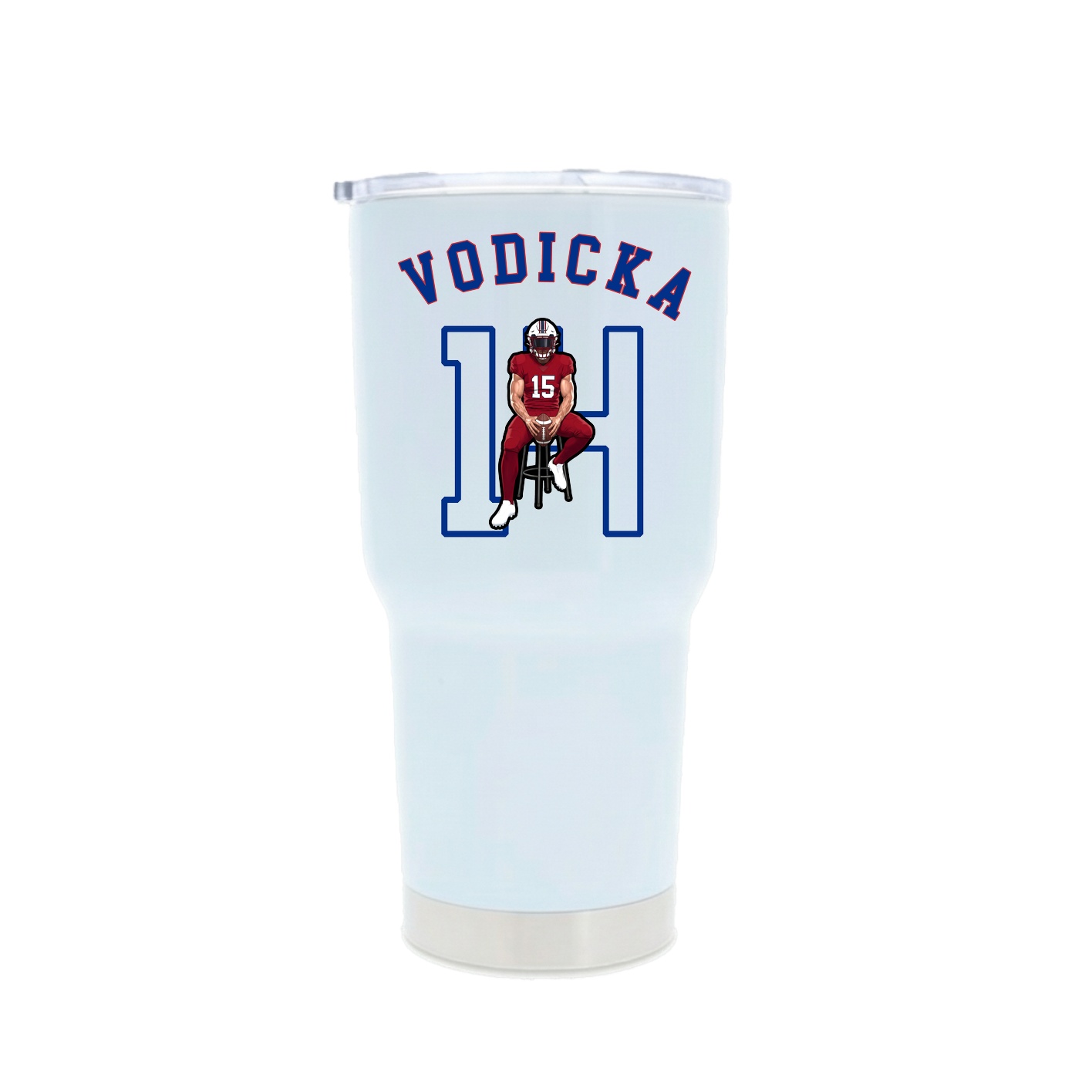 30oz Stainless Steel Tumbler — Shirsey Arch in White