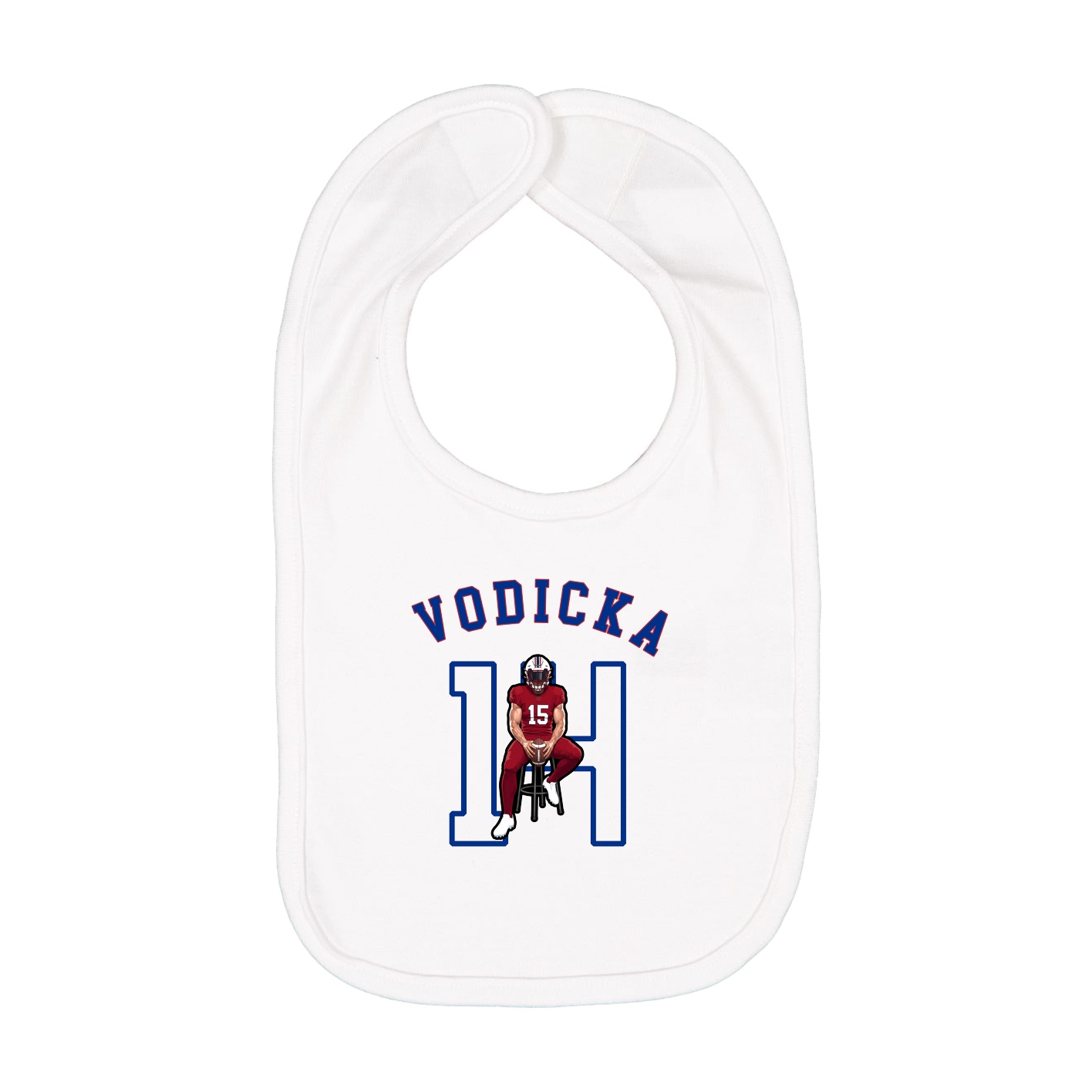 Infant Bib — Shirsey Arch in White