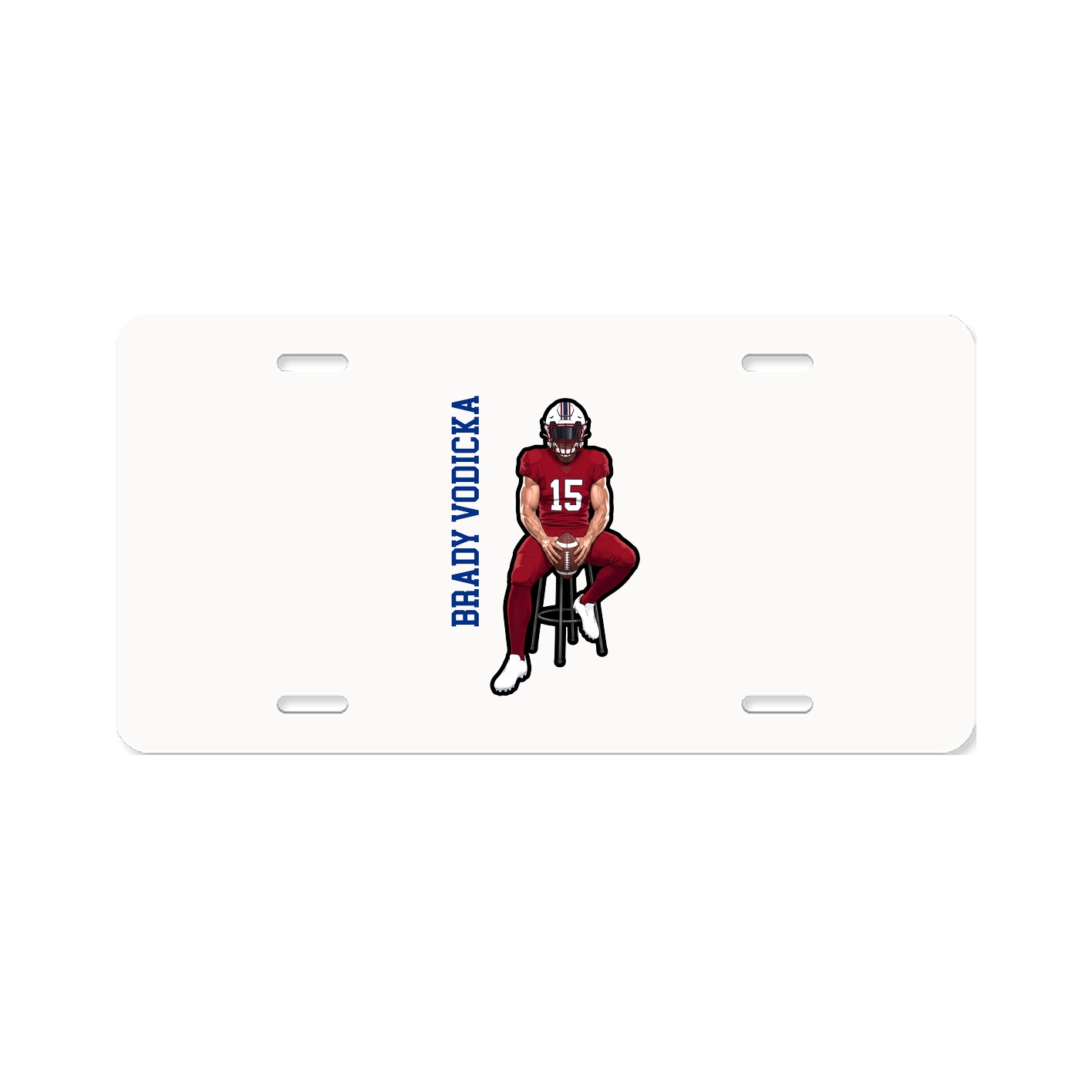 License Plate — Name Vertical in Classic