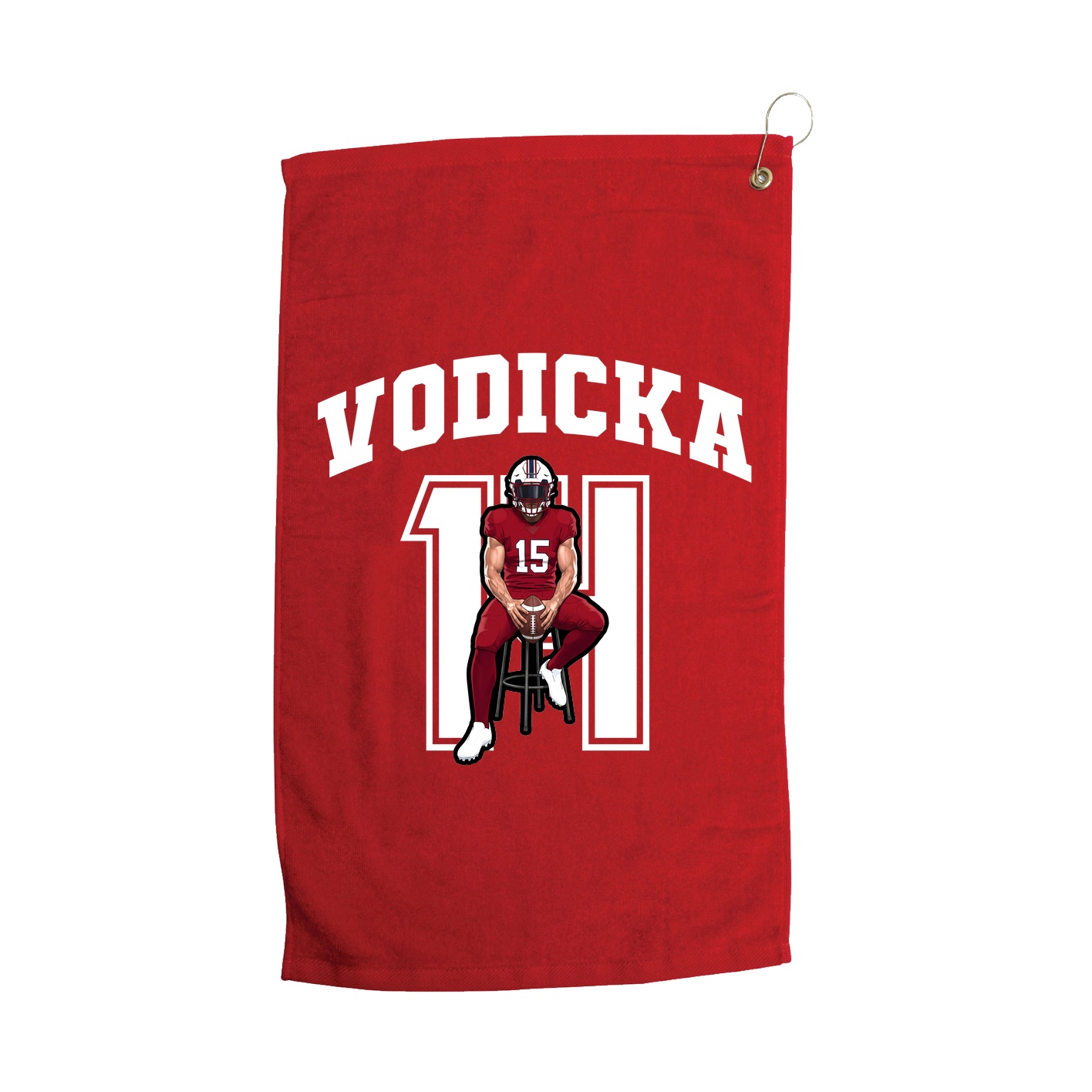 Golf Towel — Number in Red