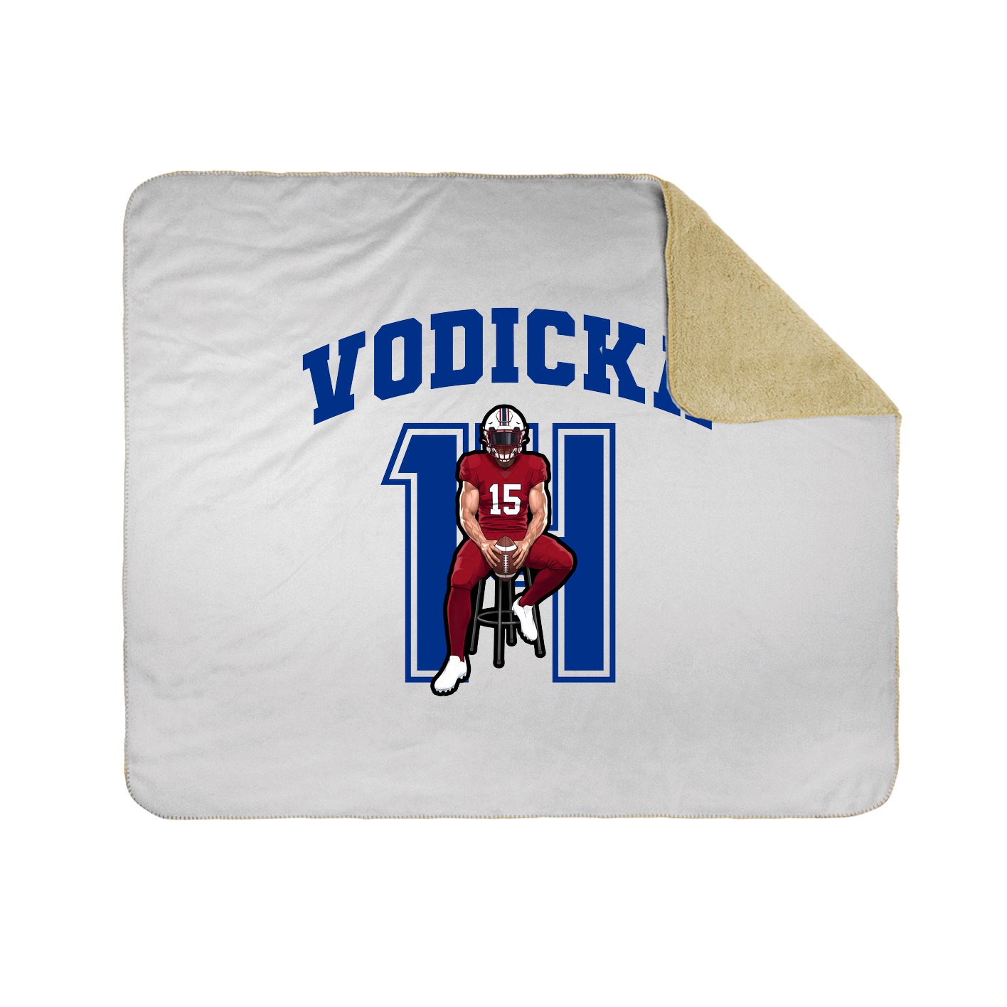 Throw Blanket — Number in White