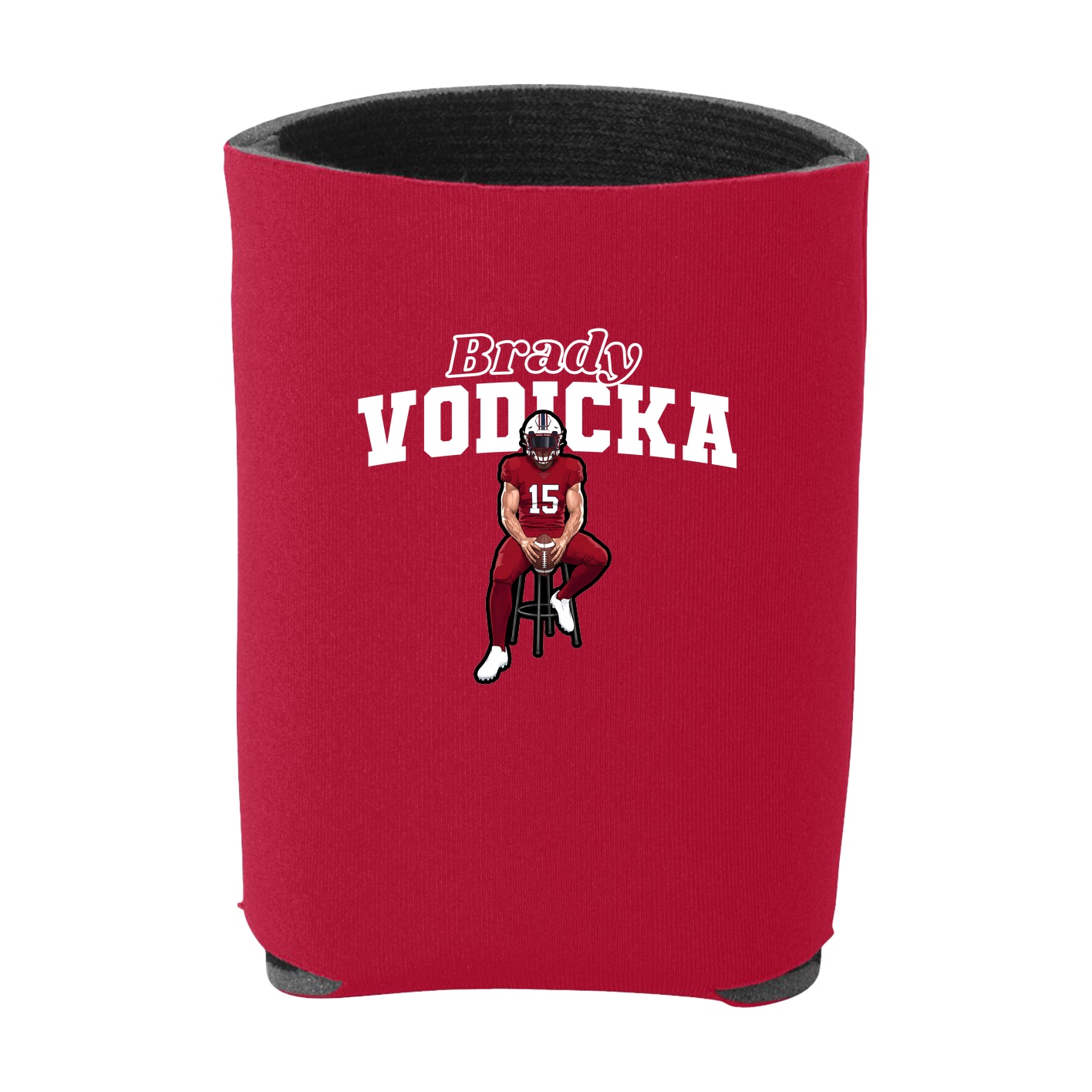 Can Holder — Name Arch in Red