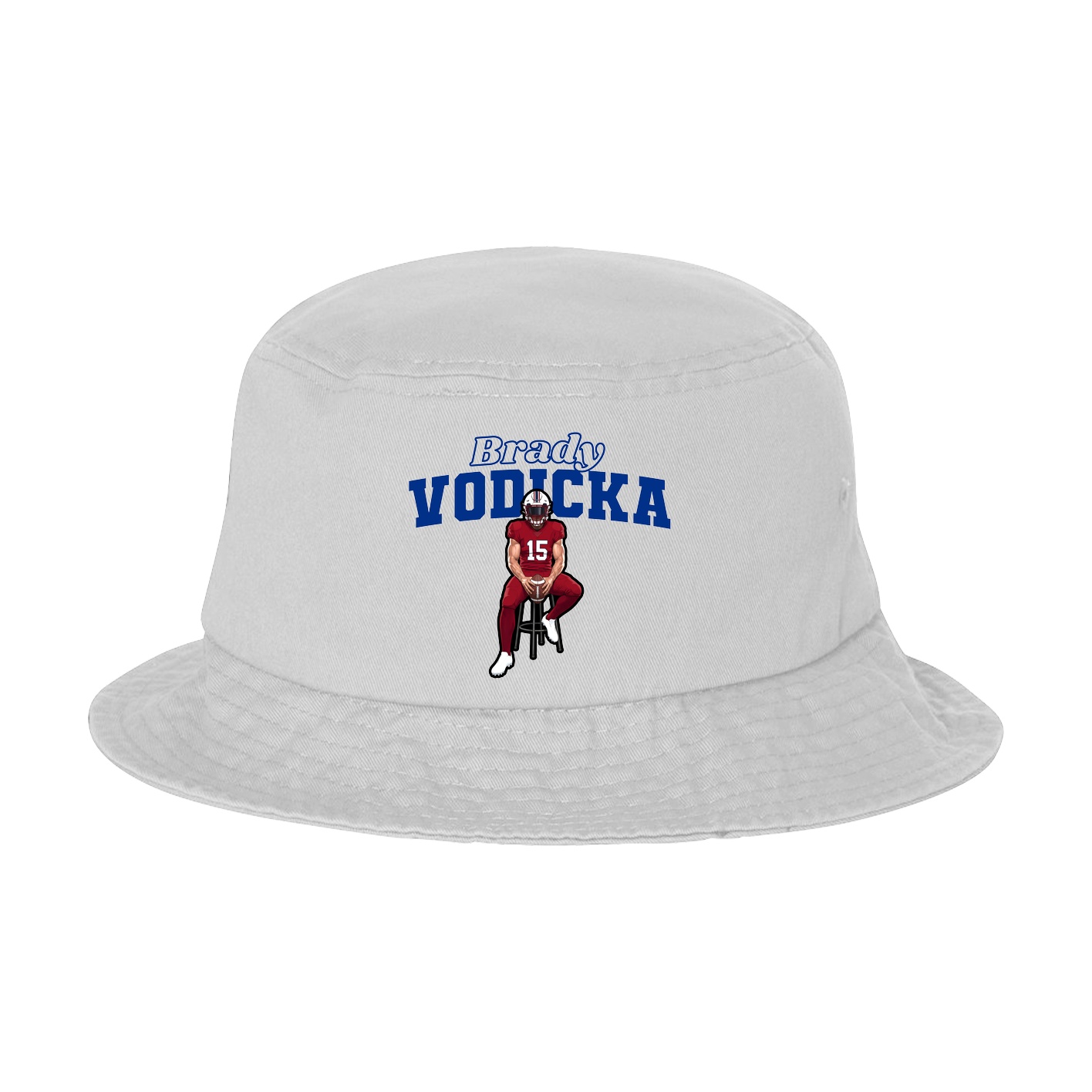 Bucket Cap — Name Arch in White