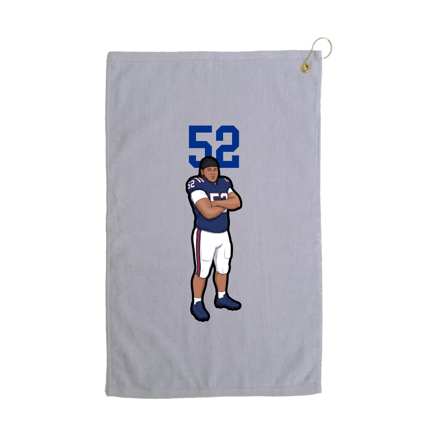 Golf Towel — Number Top in Grey