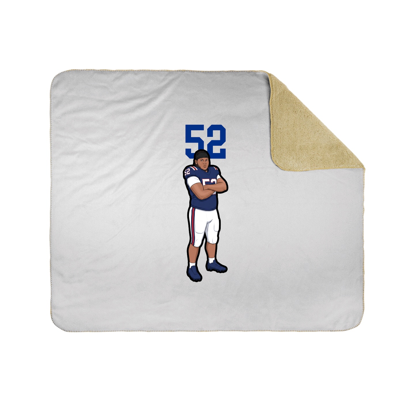 Throw Blanket — Number Top in White