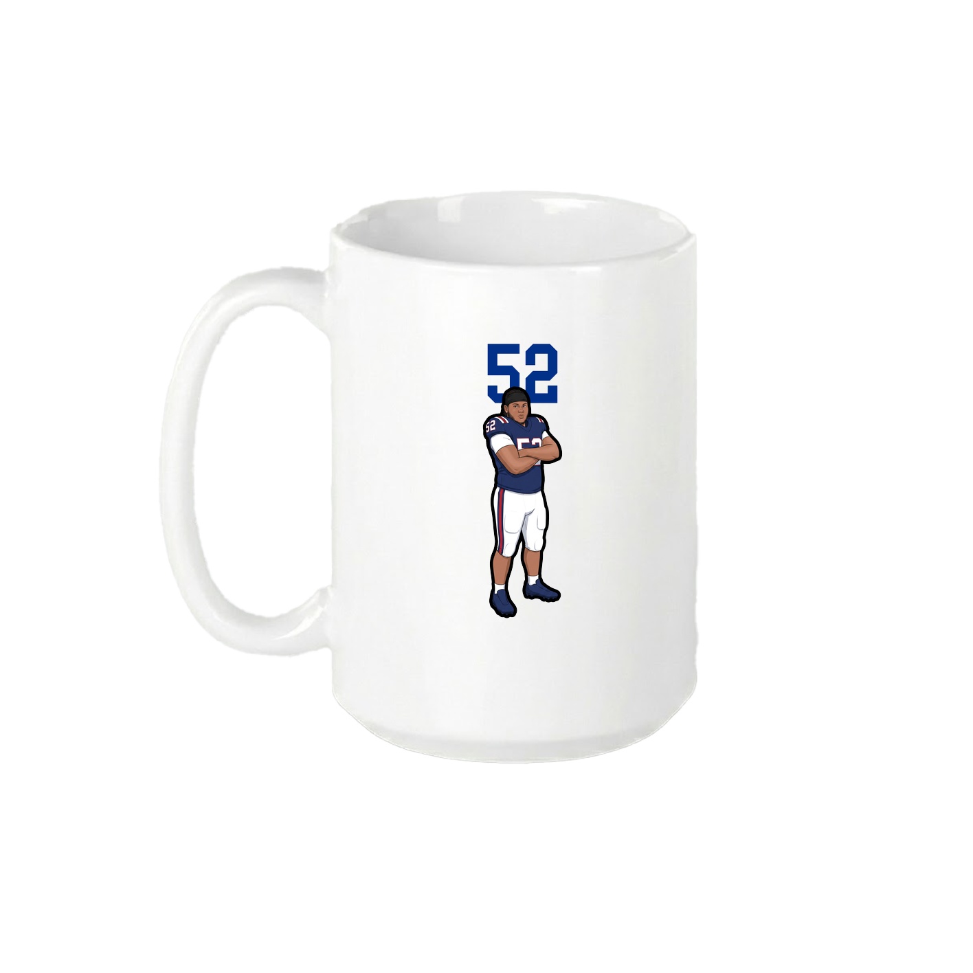 15oz Coffee Mug — Number Top in White