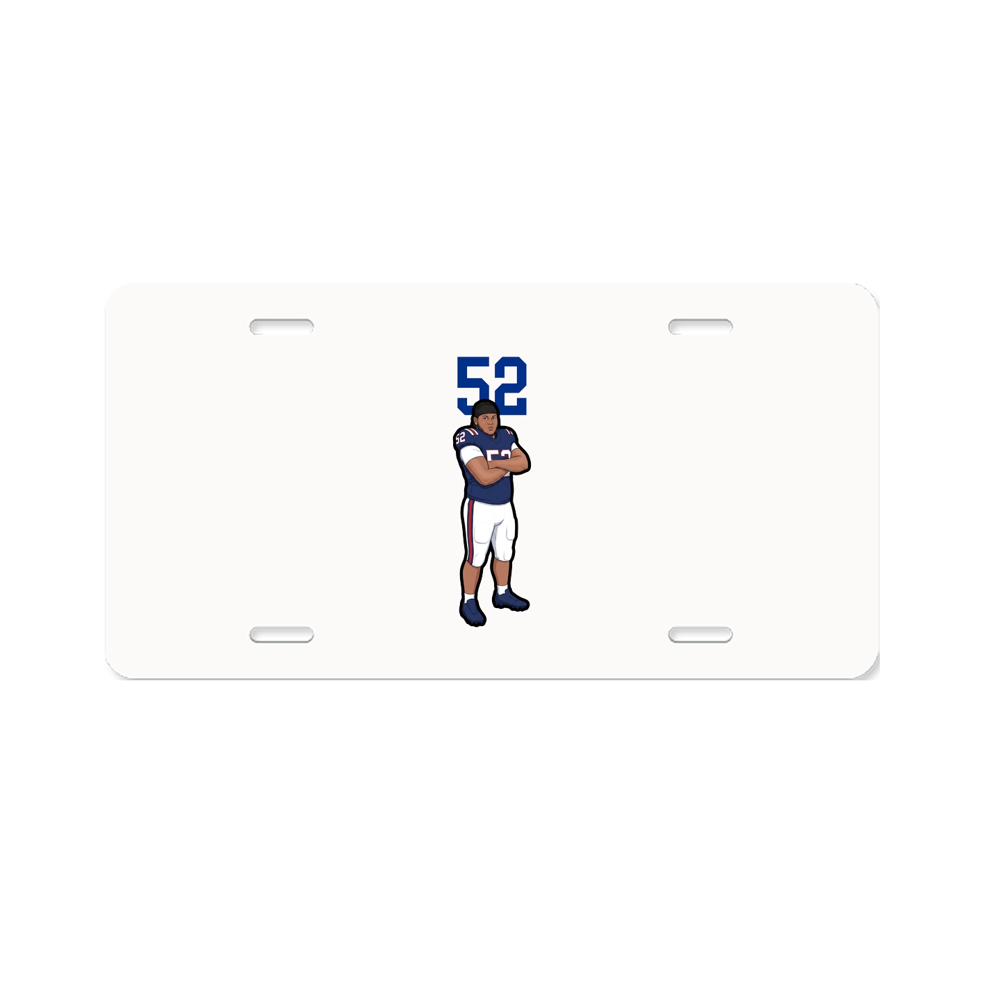 License Plate — Number Top in Classic