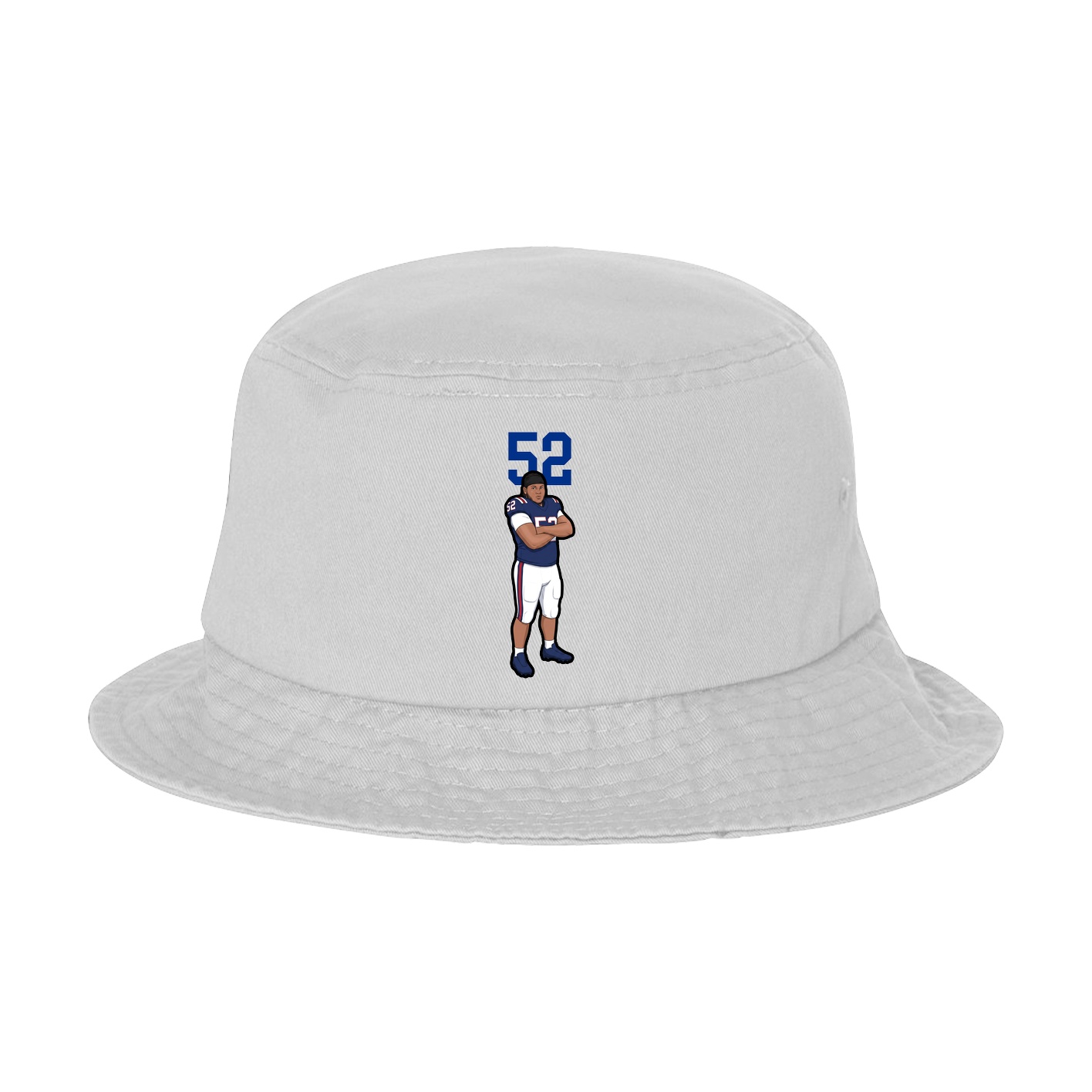 Bucket Cap — Number Top in White