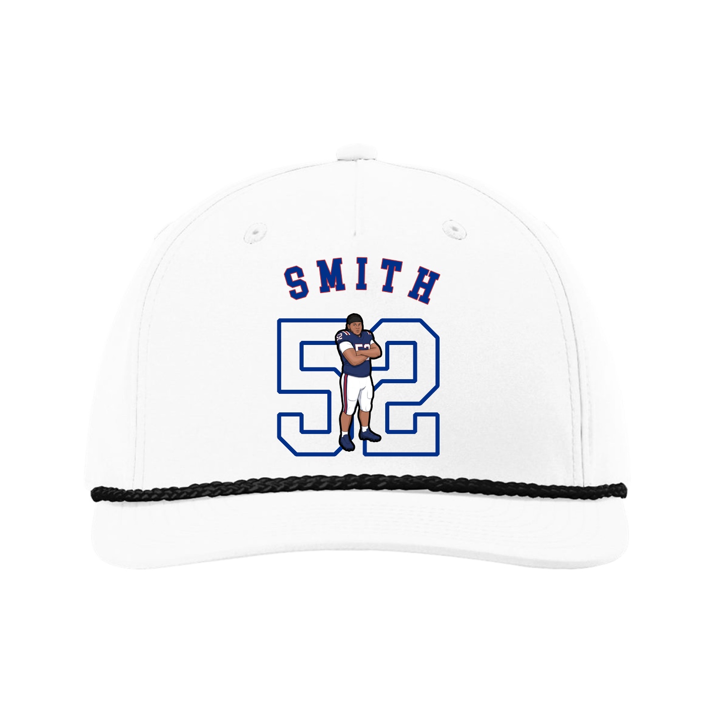 Five-Panel Classic Rope Cap — Shirsey Arch in White