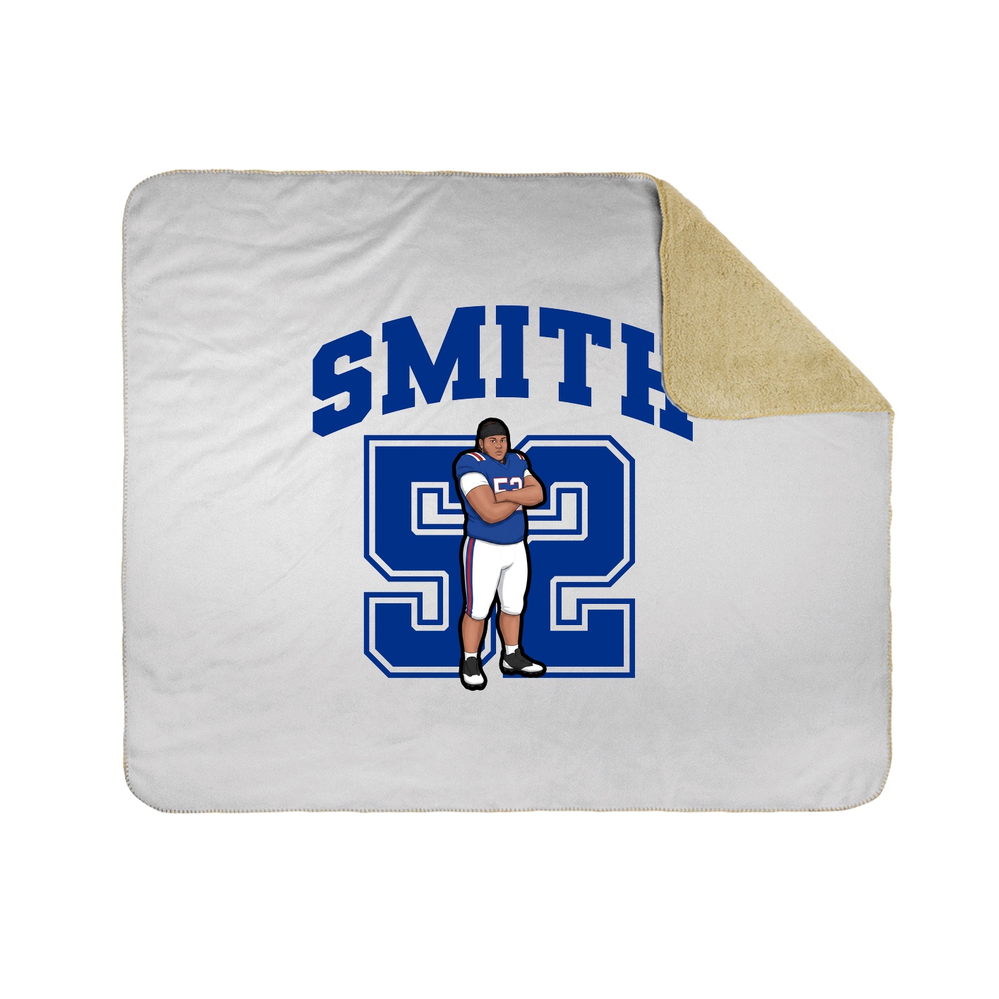 Throw Blanket — Number in White