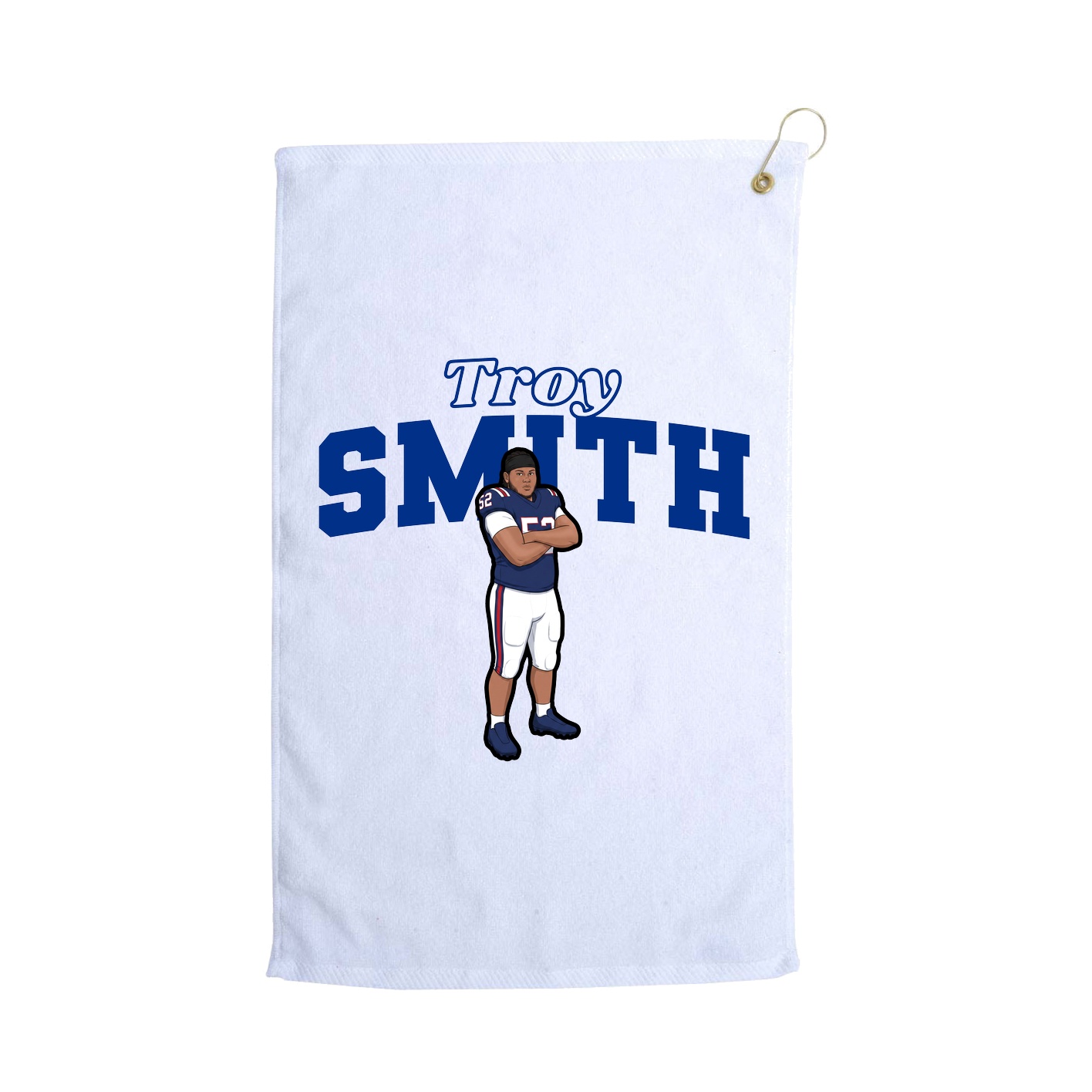 Golf Towel — Name Arch in White