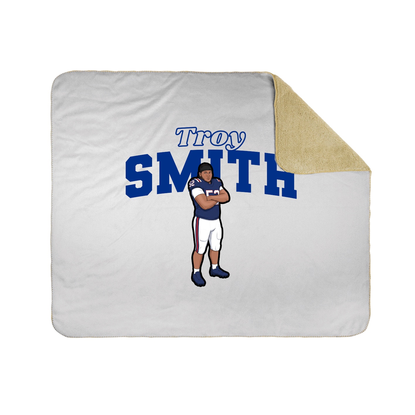 Throw Blanket — Name Arch in White