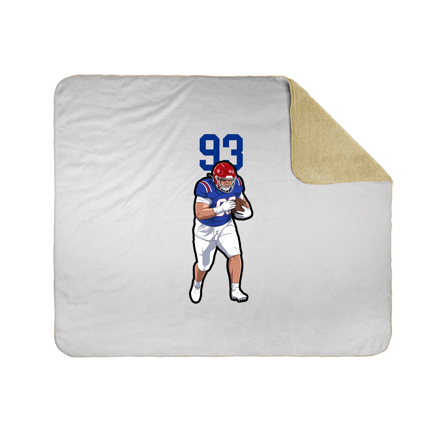 Throw Blanket — Number Top in White