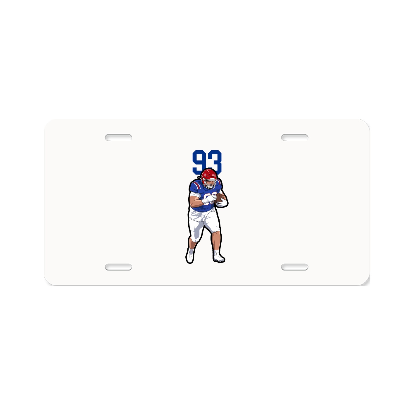 License Plate — Number Top in Classic
