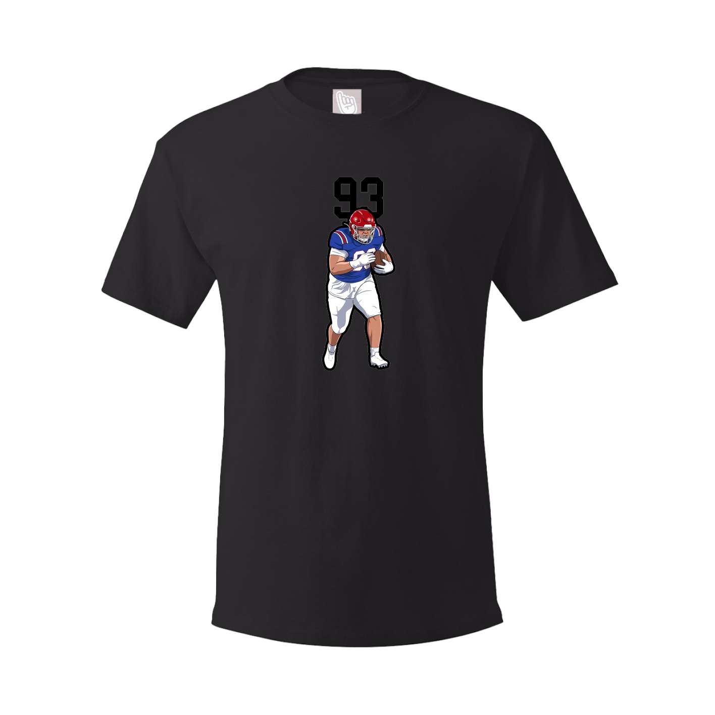 Youth Tee — Number Top in Black