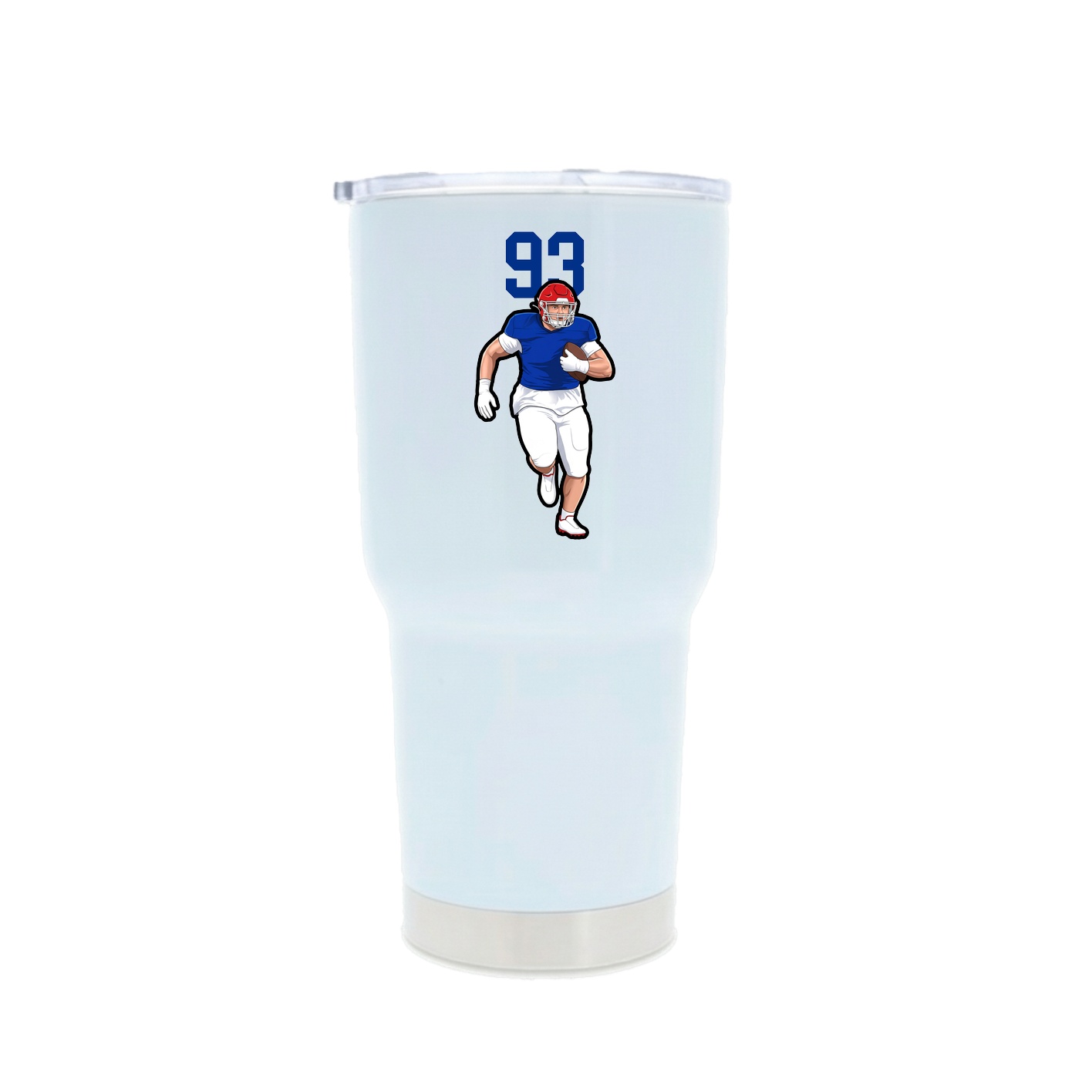 30oz Stainless Steel Tumbler — Number Top in White