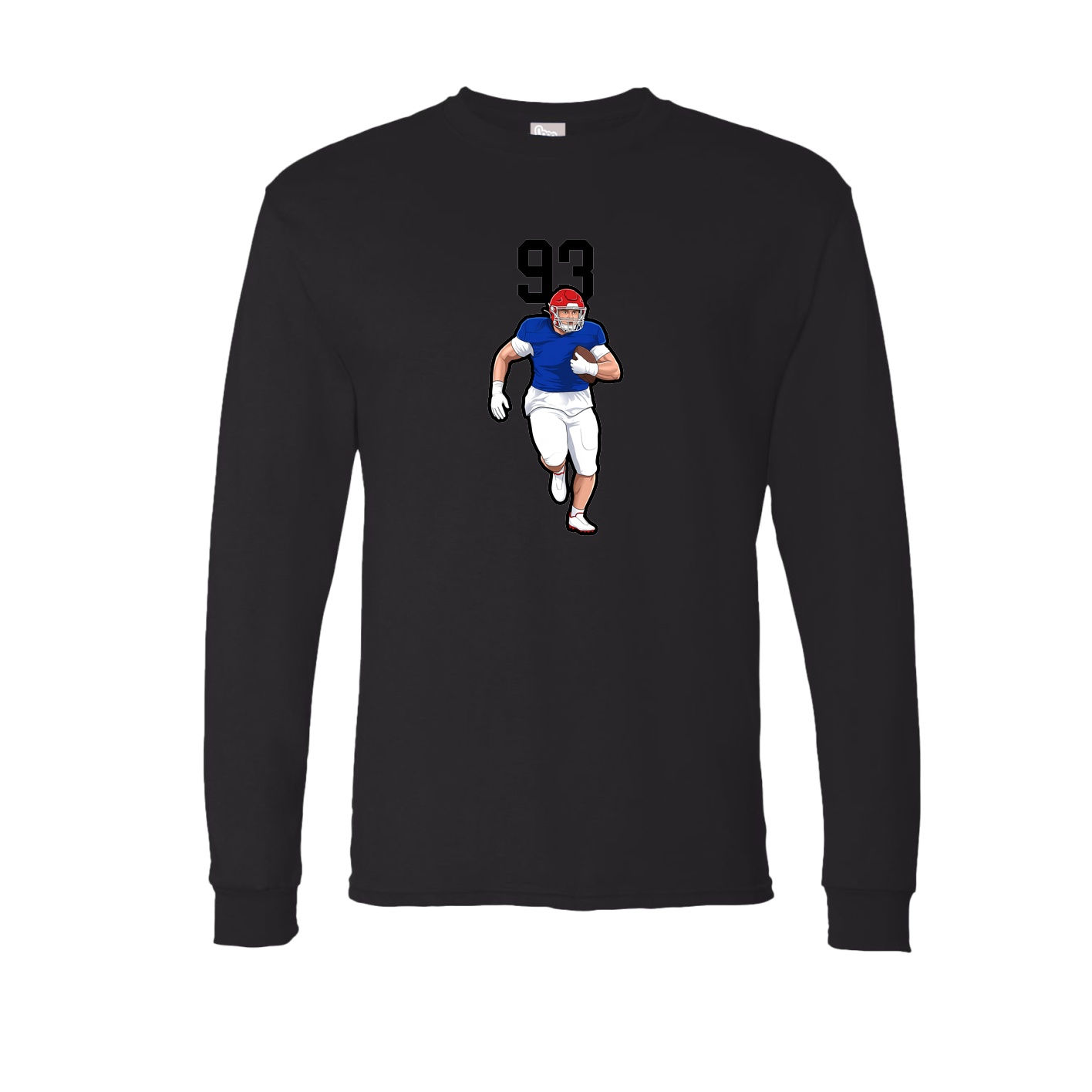 Long Sleeve Tee — Number Top in Black