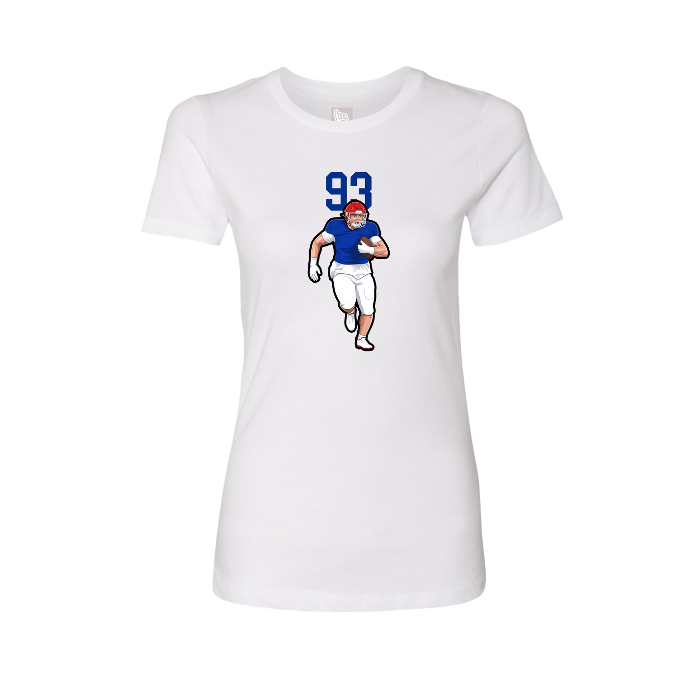 Fitted Women's Tee — Number Top in White