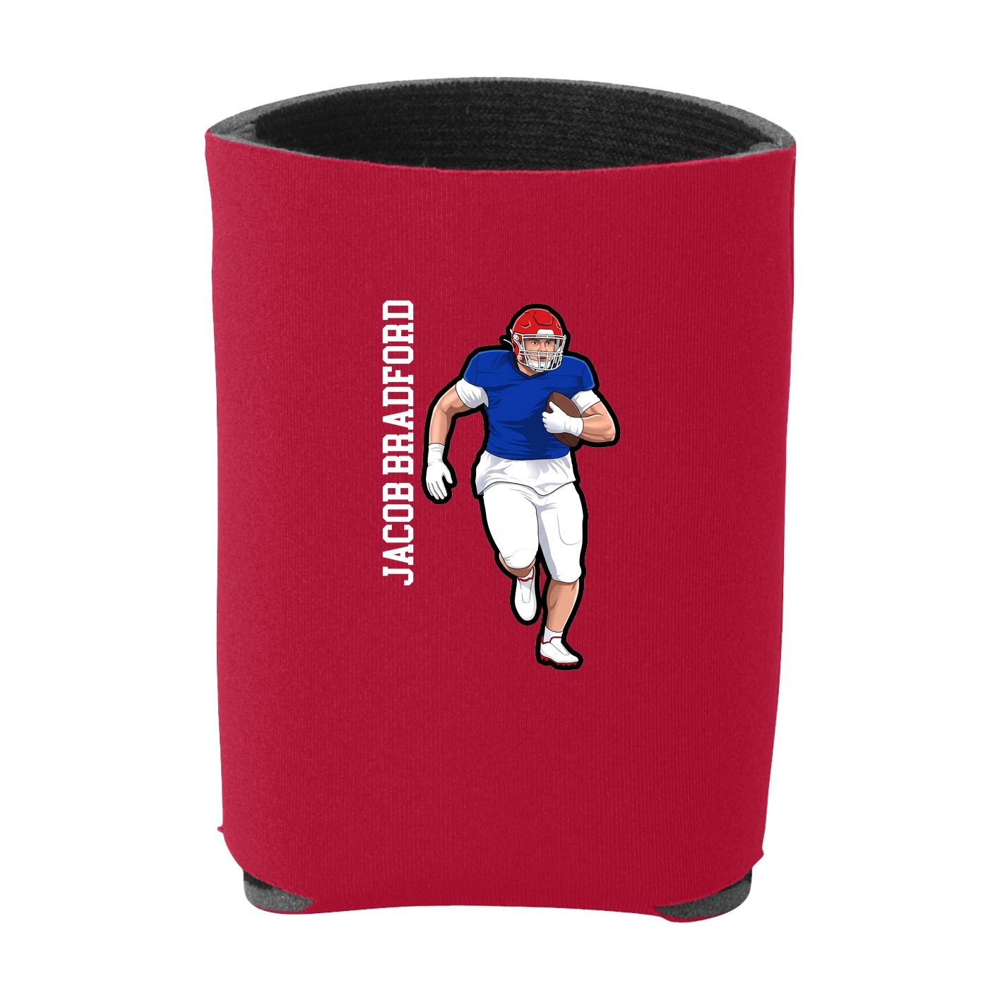 Can Holder — Name Vertical in Red