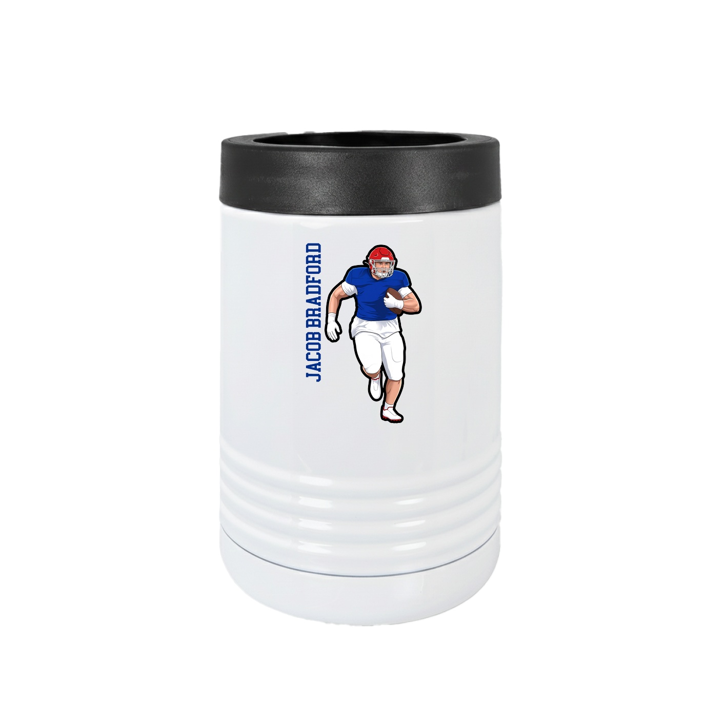 Beverage Holder — Name Vertical in White
