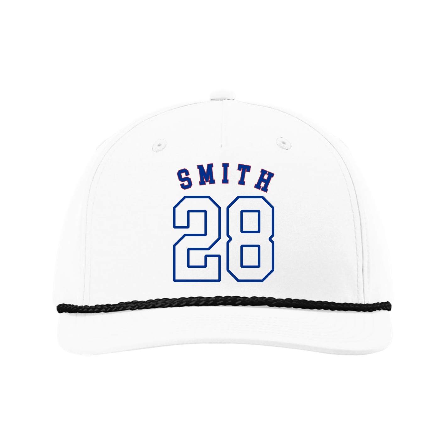 Five-Panel Classic Rope Cap — Shirsey Arch in White
