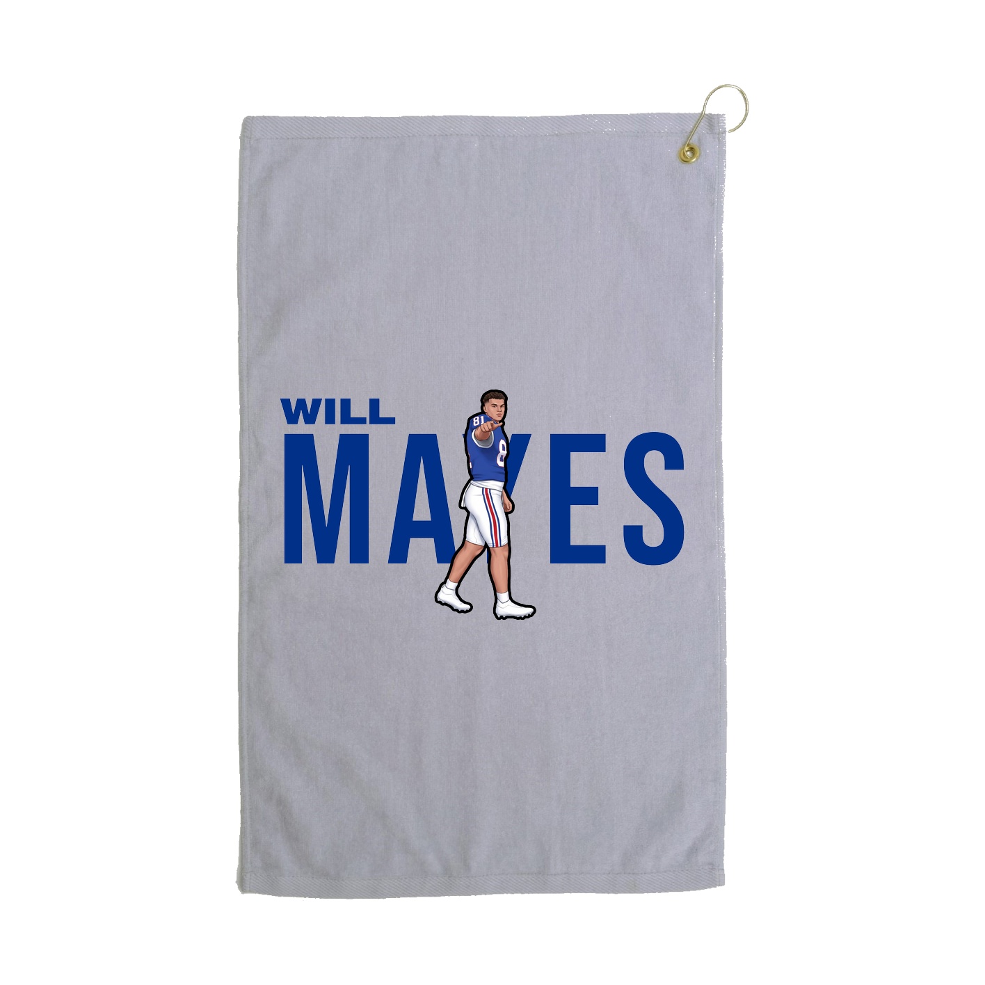 Golf Towel — Player Name in Grey
