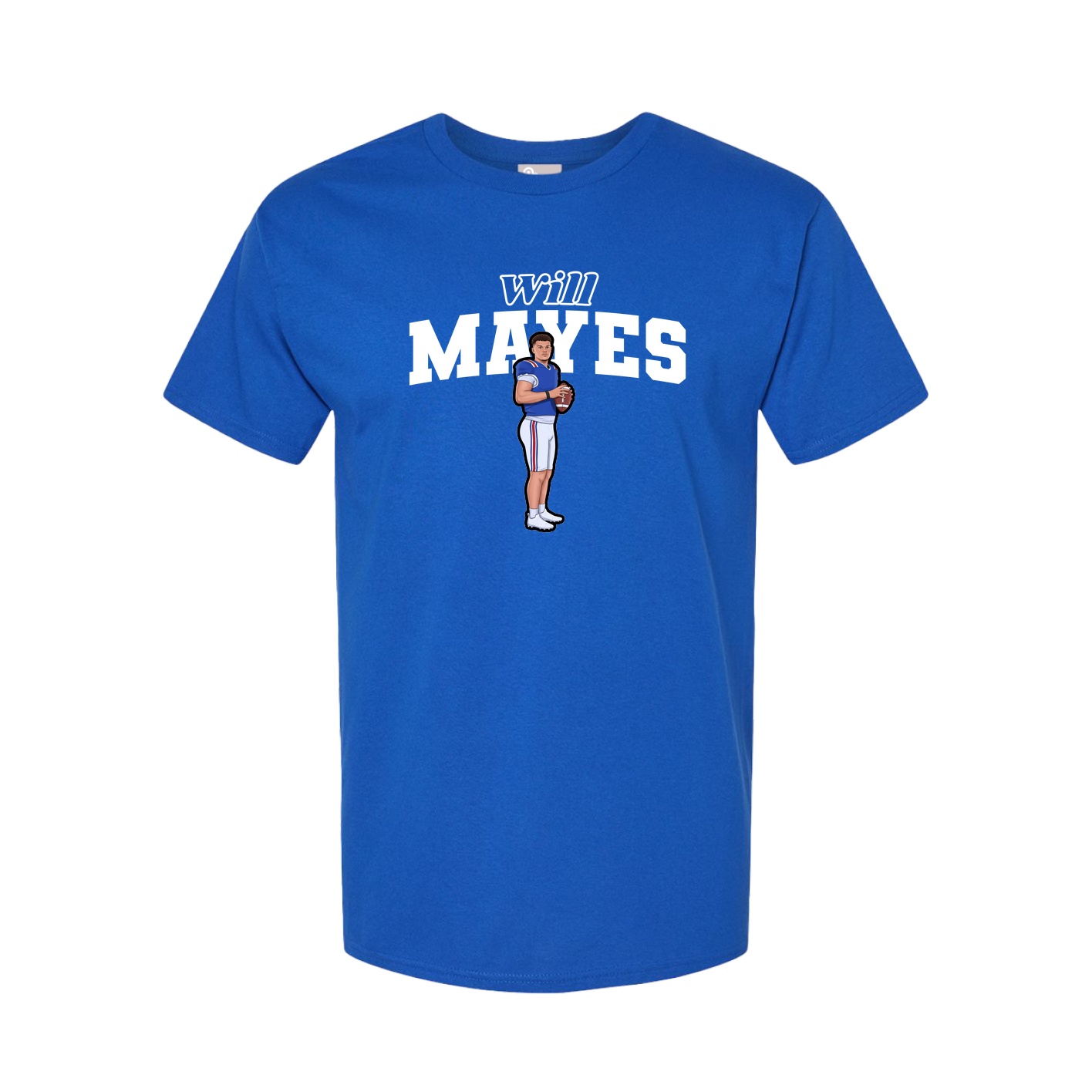 Youth Tee — Name Arch in Royal