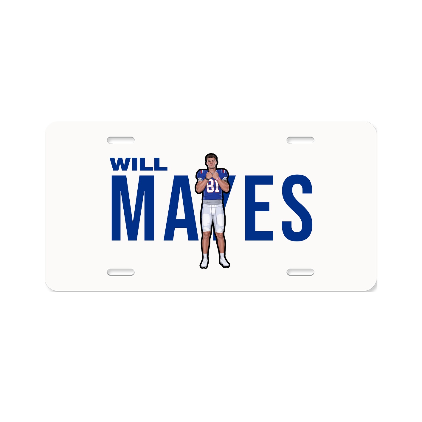 License Plate — Player Name in Classic