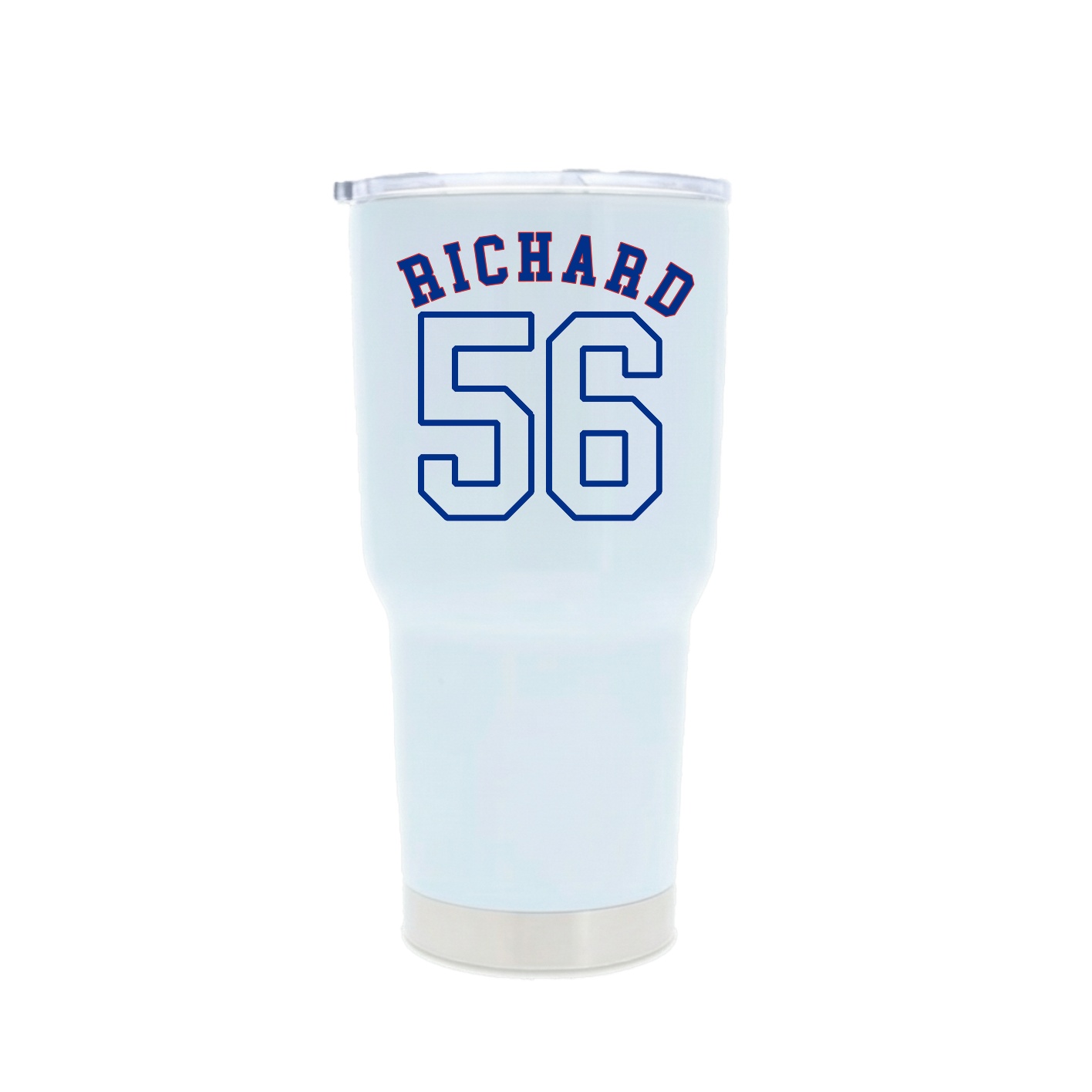 30oz Stainless Steel Tumbler — Shirsey Arch in White