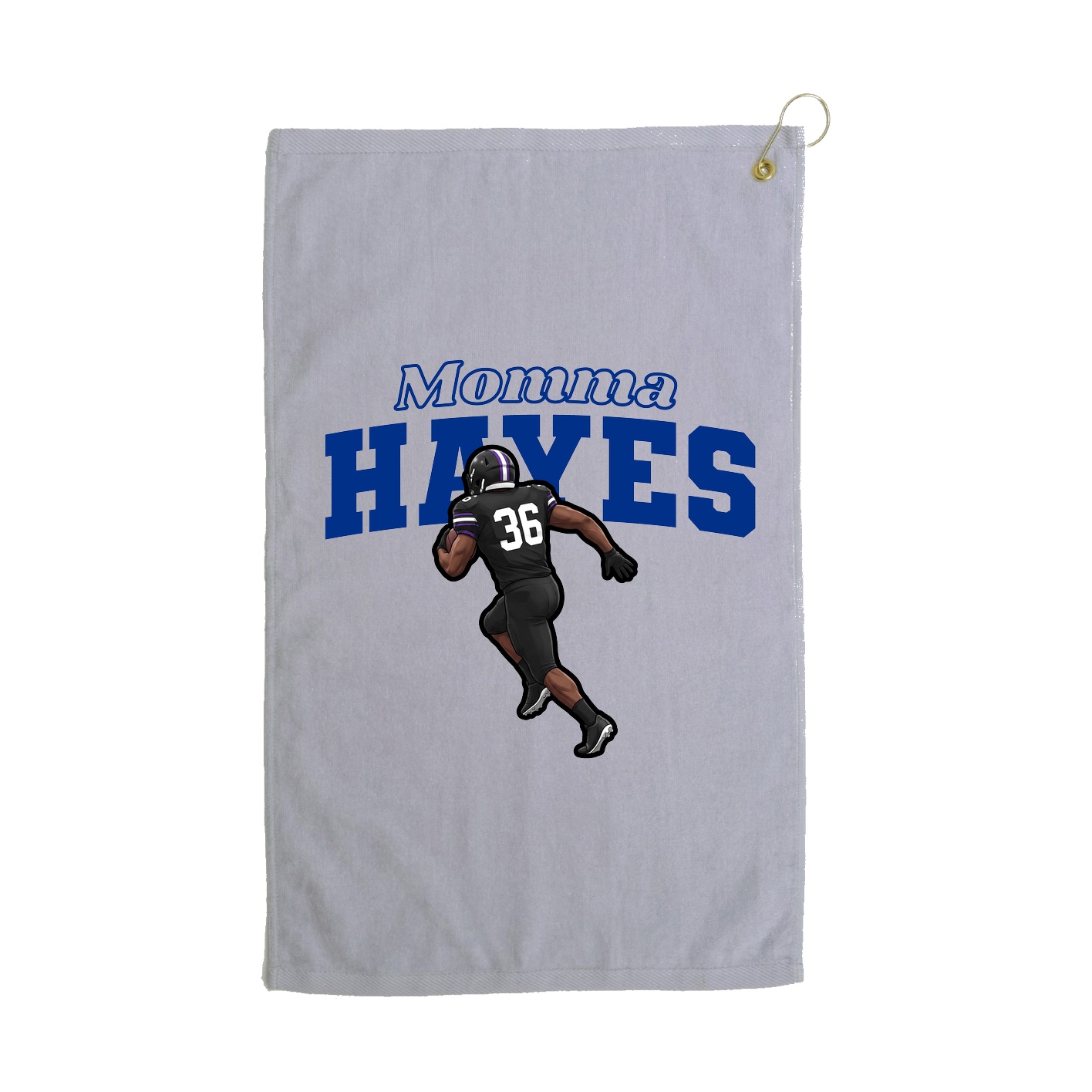 Golf Towel — Mothers Day Block in Grey