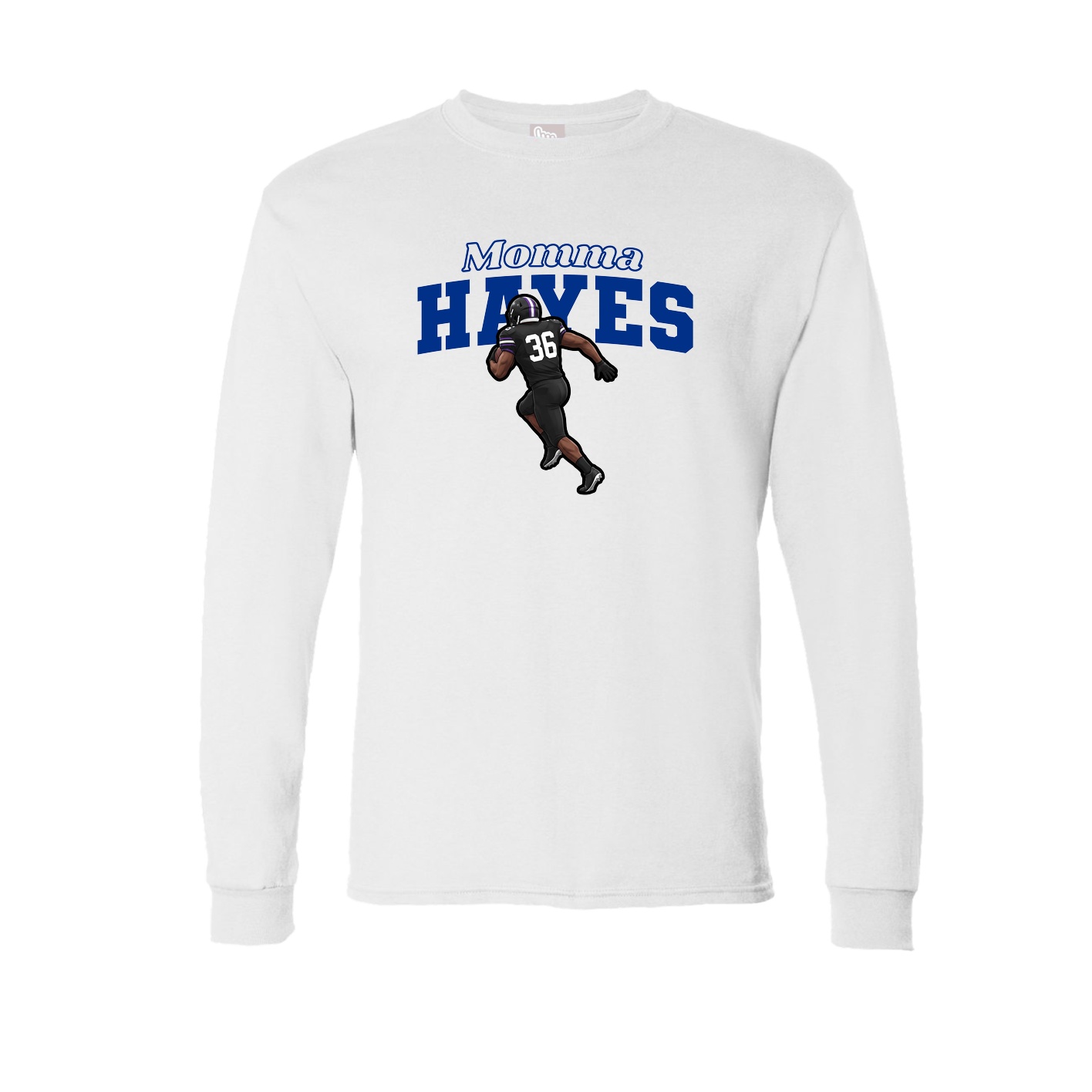 Long Sleeve Tee — Mothers Day Block in White
