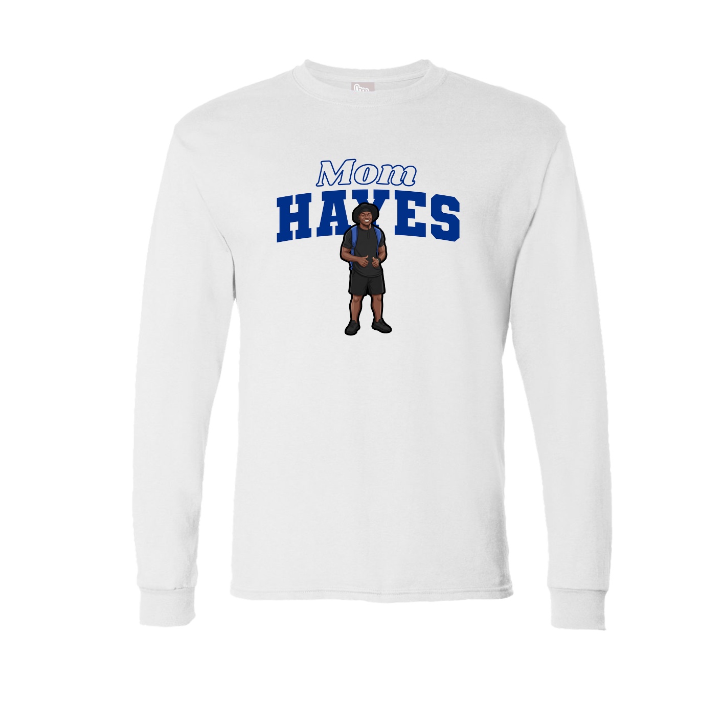 Long Sleeve Tee — Mothers Day Block in White