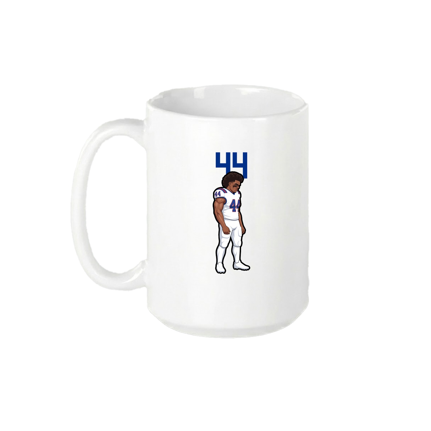 15oz Coffee Mug — Number Top in White