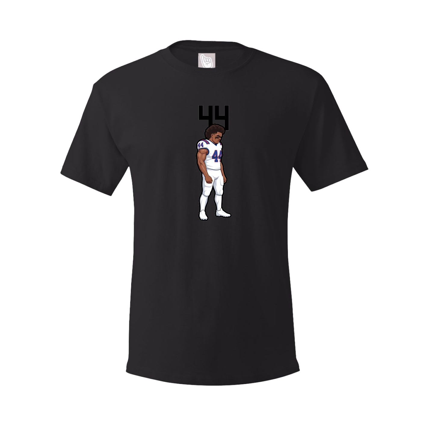 Youth Tee — Number Top in Black