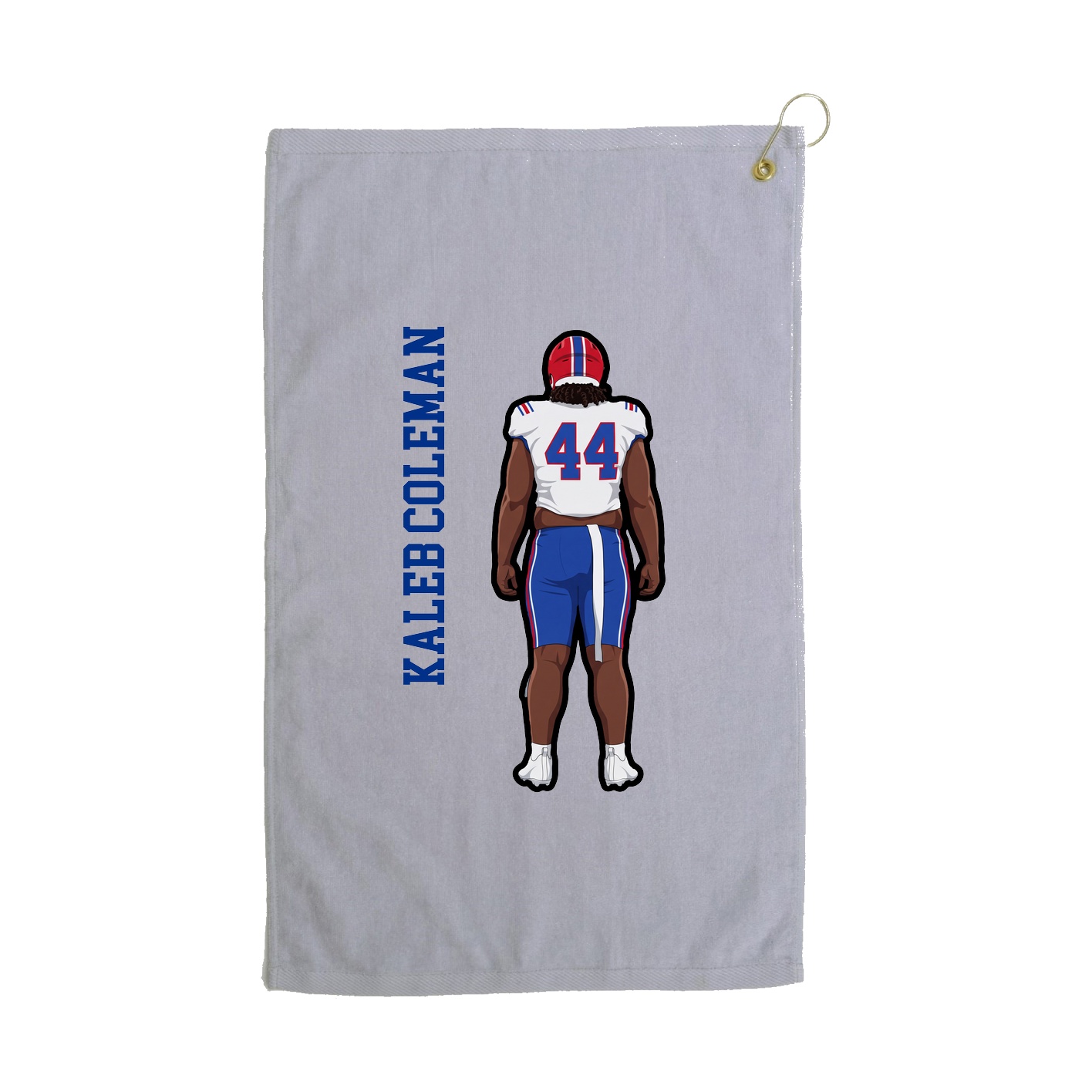 Golf Towel — Name Vertical in Grey