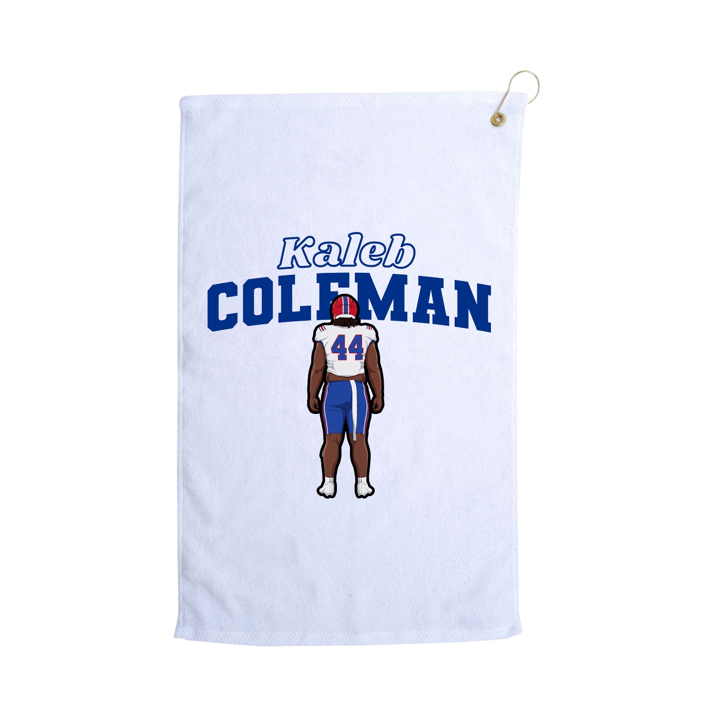 Golf Towel — Name Arch in White
