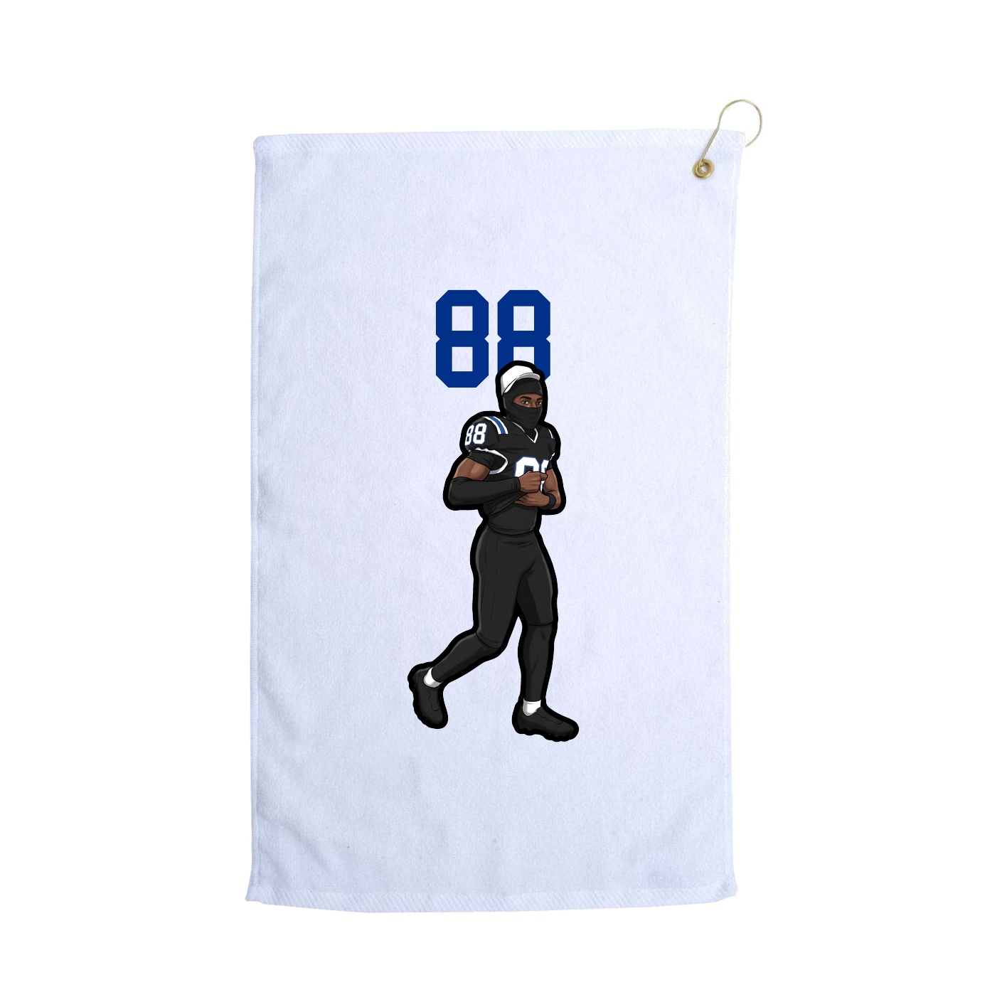 Golf Towel — Number Top in White