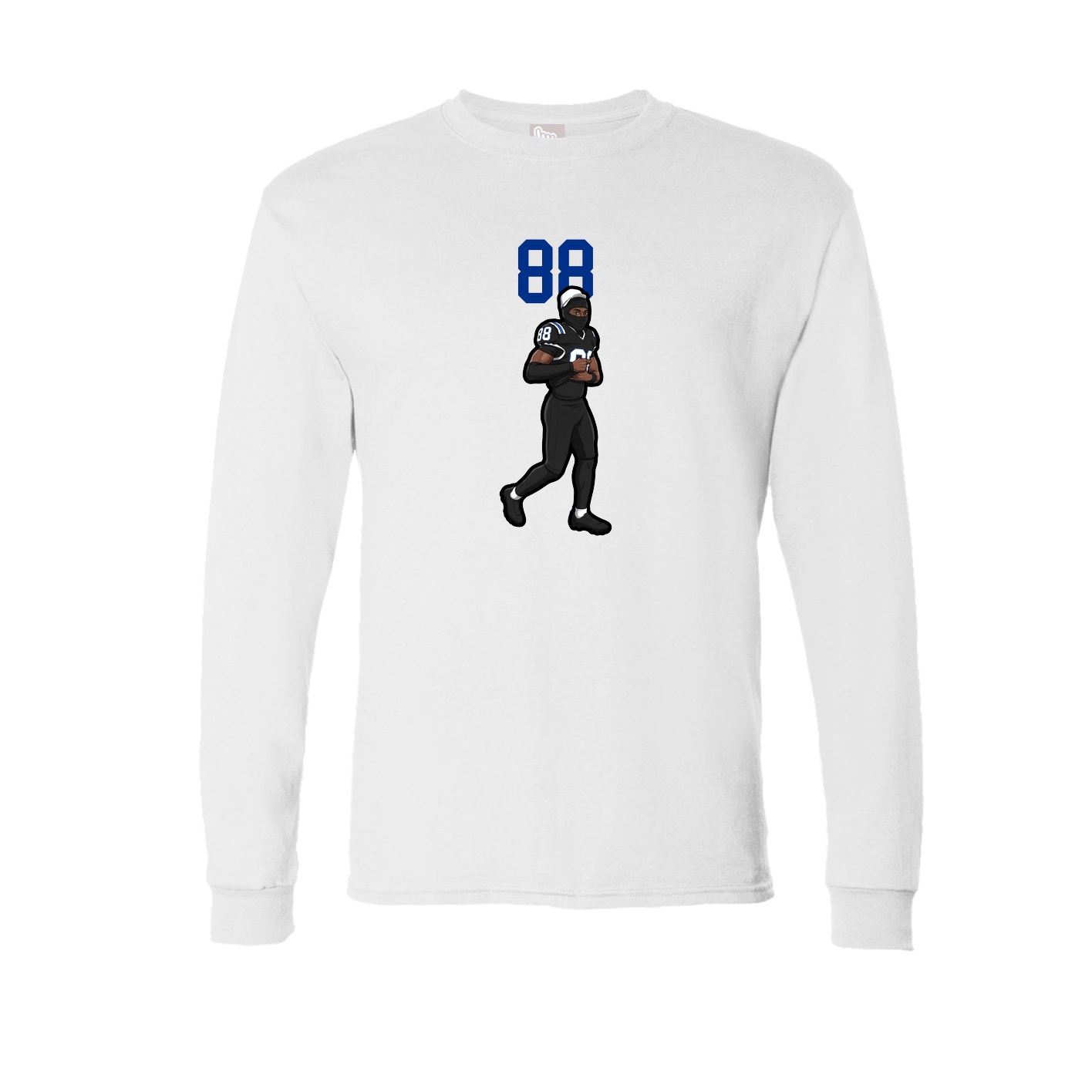 Long Sleeve Tee — Number Top in White