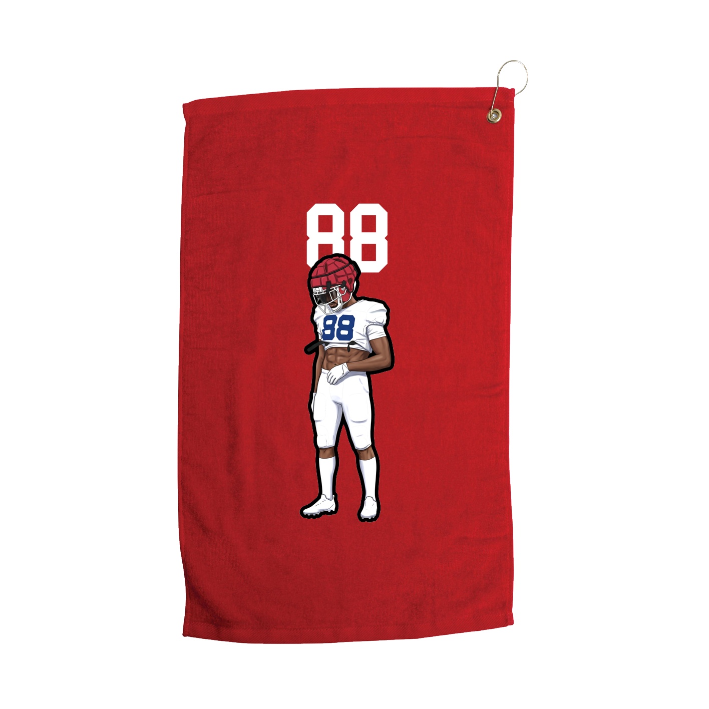 Golf Towel — Number Top in Red