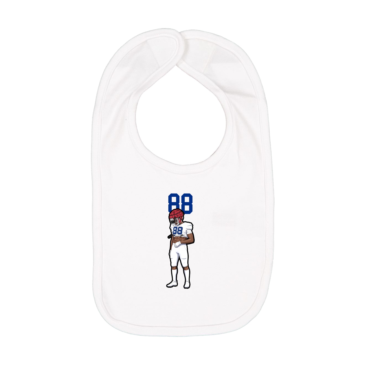 Infant Bib — Number Top in White