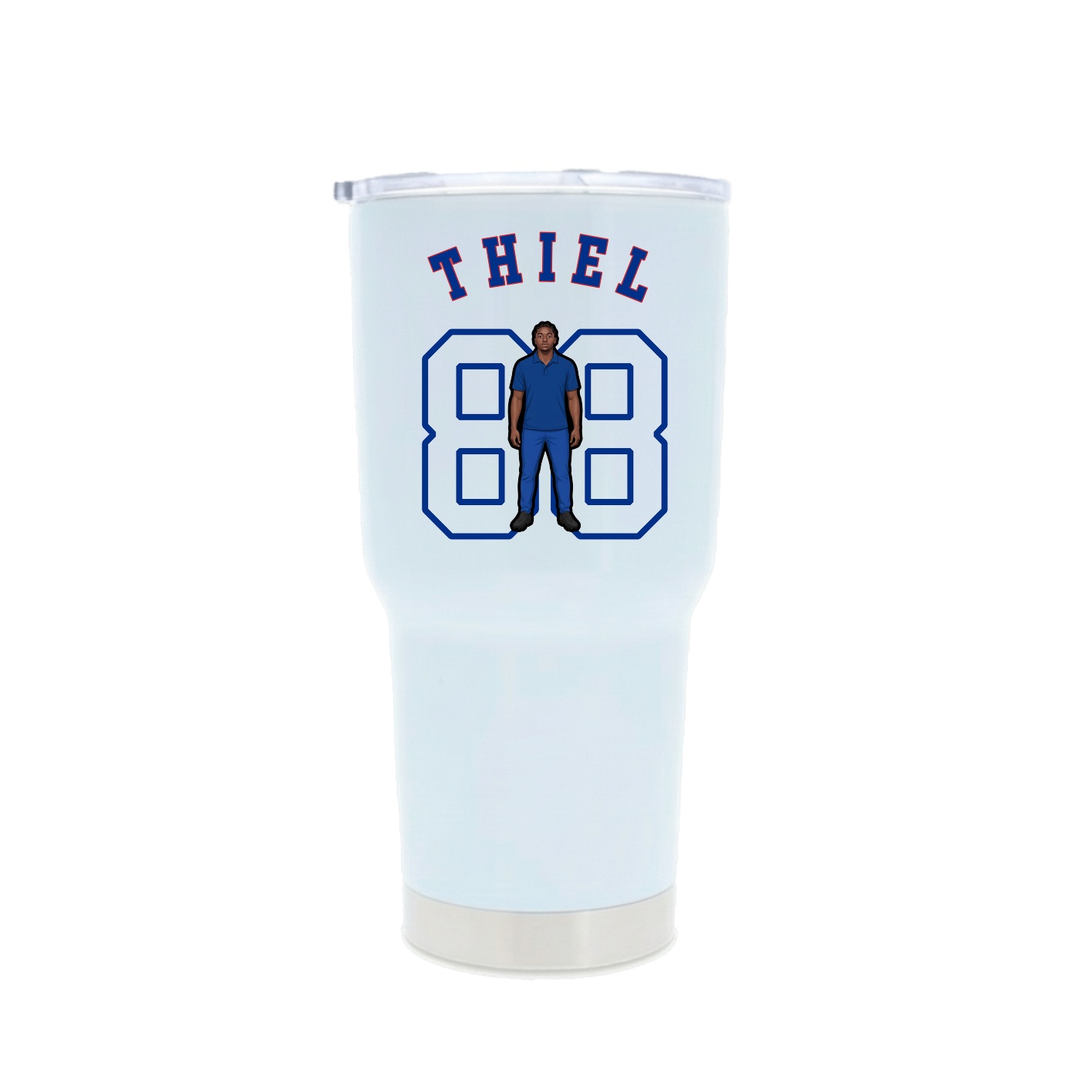 30oz Stainless Steel Tumbler — Shirsey Arch in White