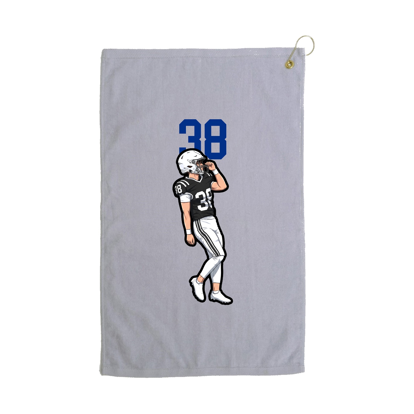 Golf Towel — Number Top in Grey