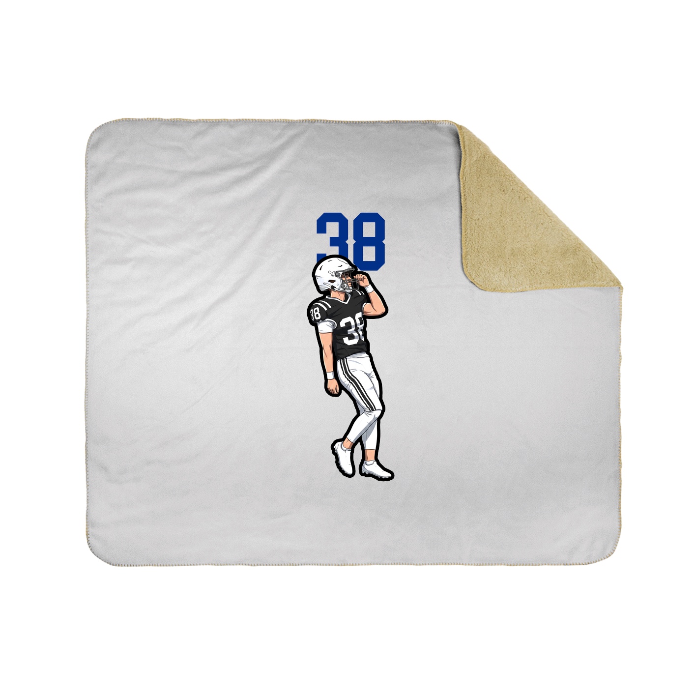 Throw Blanket — Number Top in White