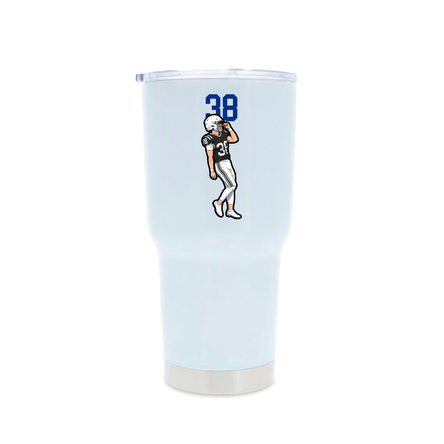 30oz Stainless Steel Tumbler — Number Top in White