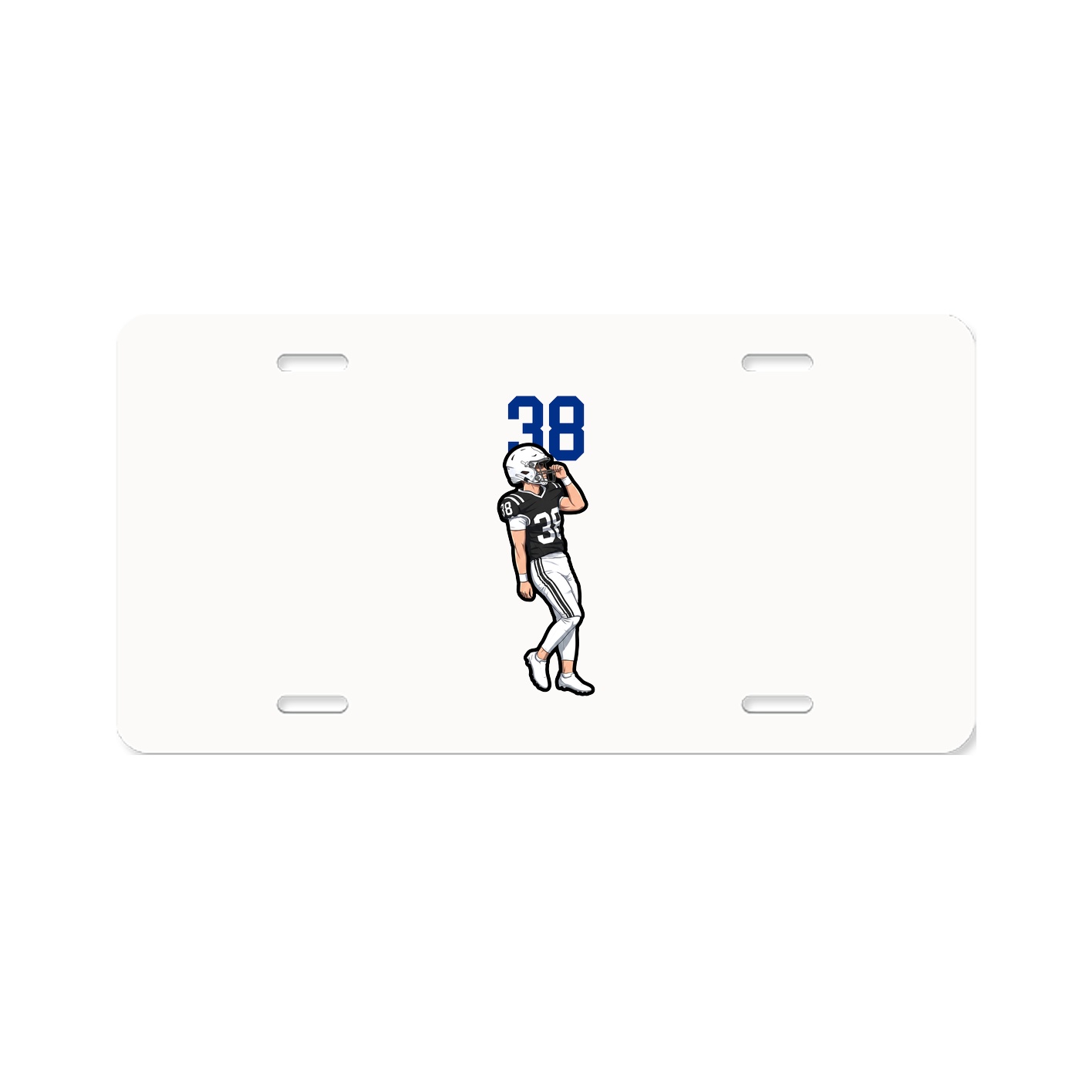 License Plate — Number Top in Classic